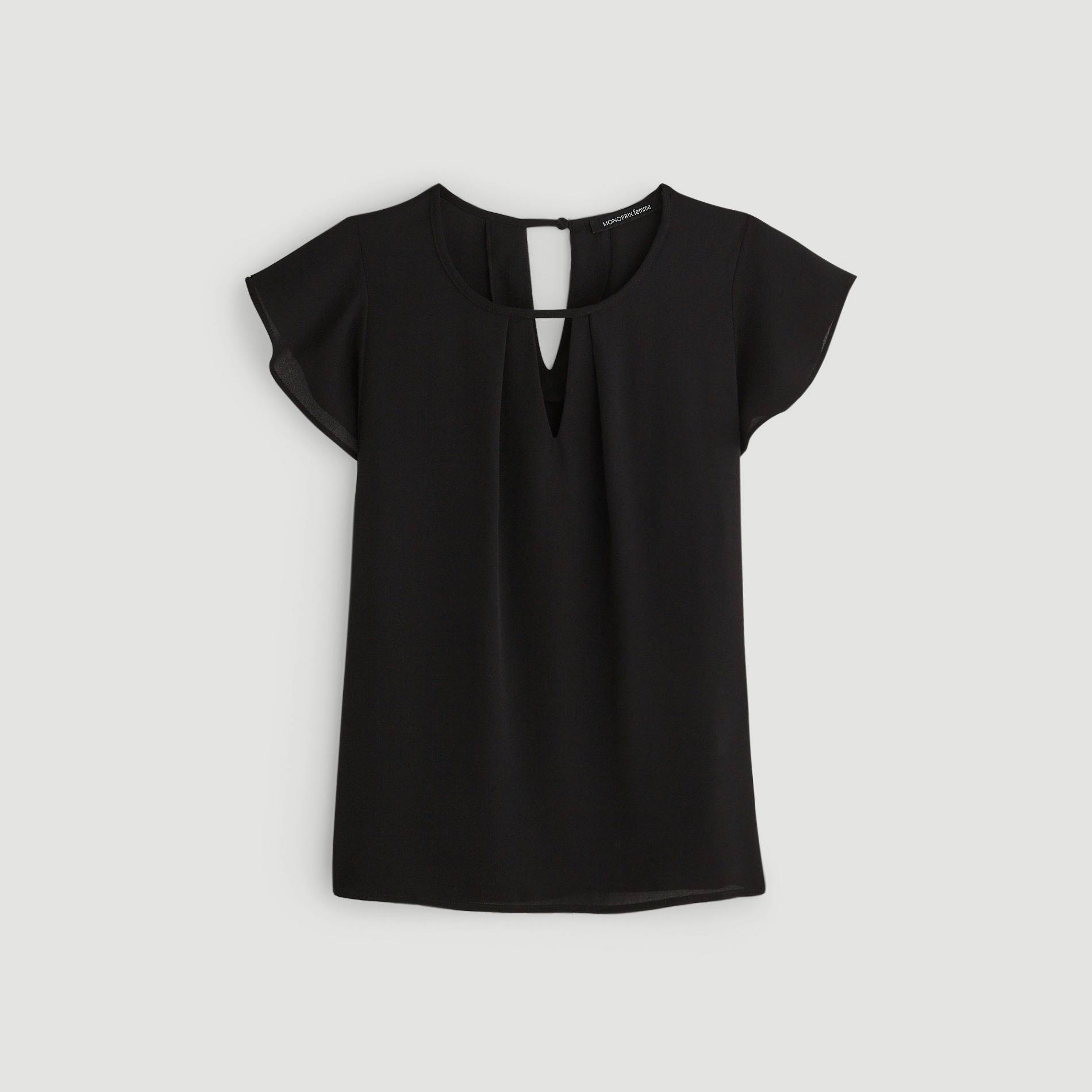 Blouse sans manches volants, Noir, large image number 2