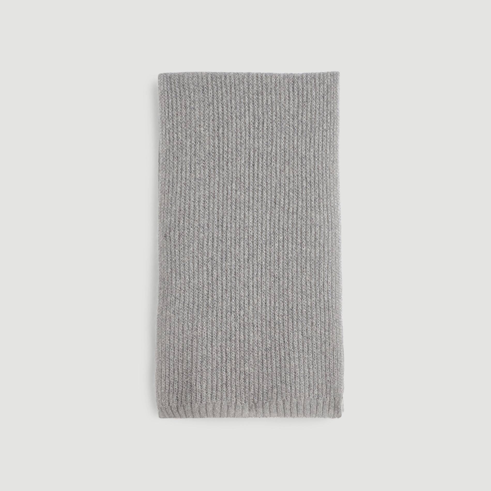 Echarpe tricot effet brillant, Gris moyen, large image number 1