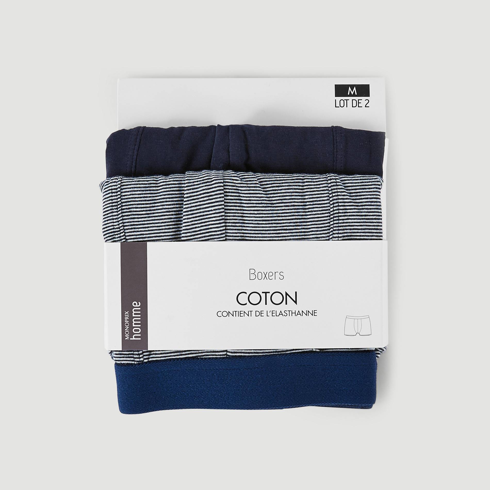Lot de 2 boxers, Bleu marine, large image number 0.0