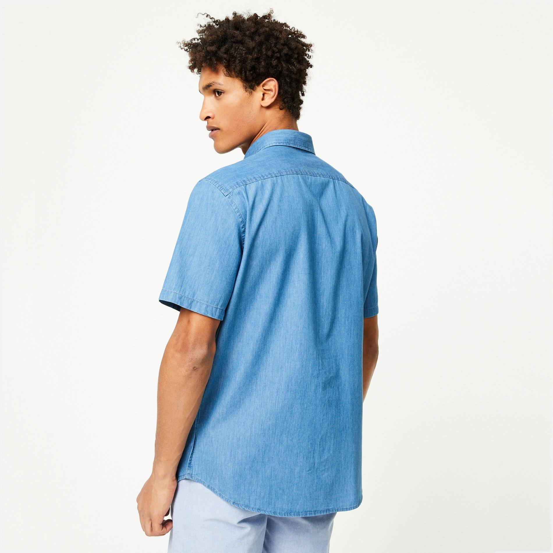 Chemise manches courtes coupe regular, Bleu gris, large image number 1.0