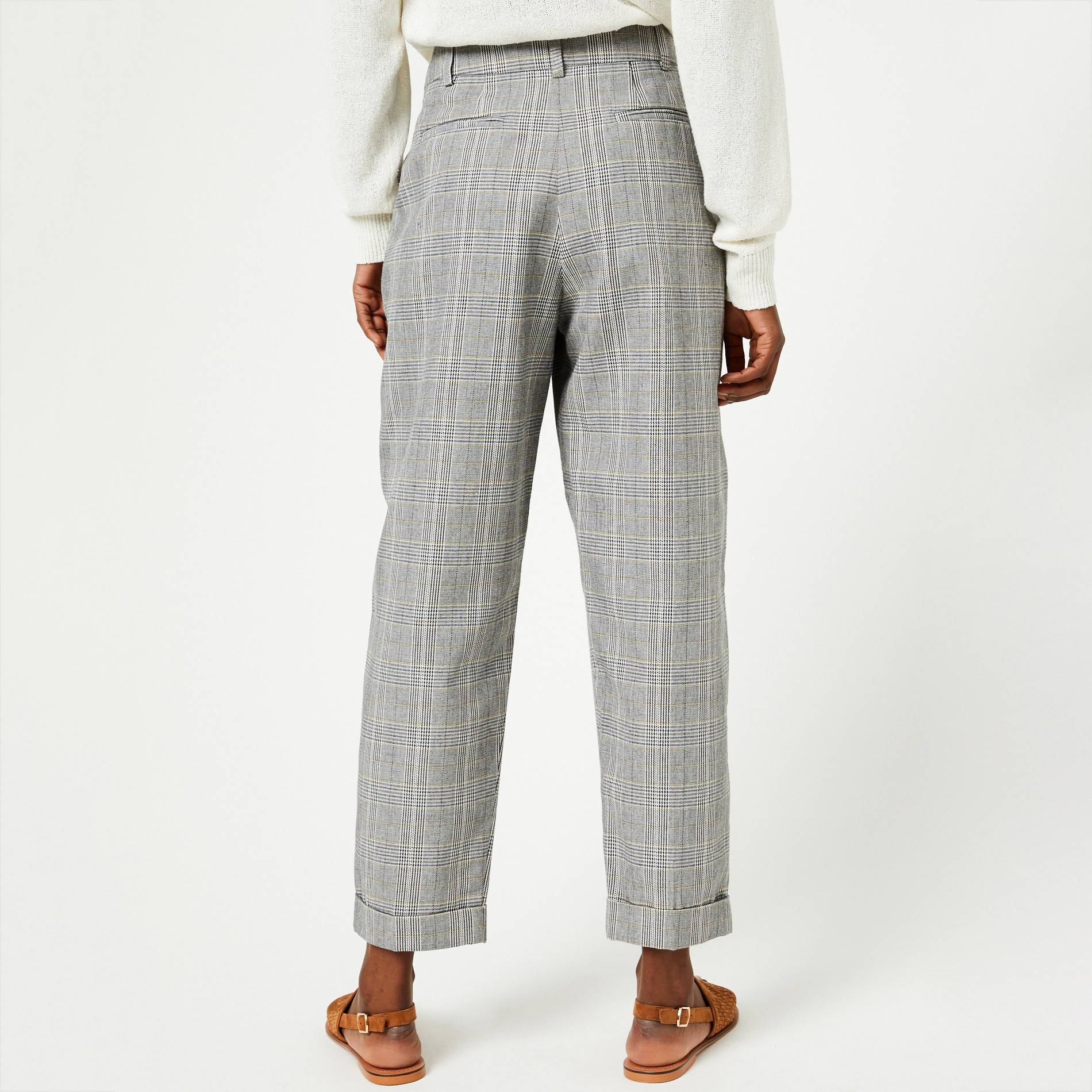 Pantalon taille haute, Camel, large image number 1