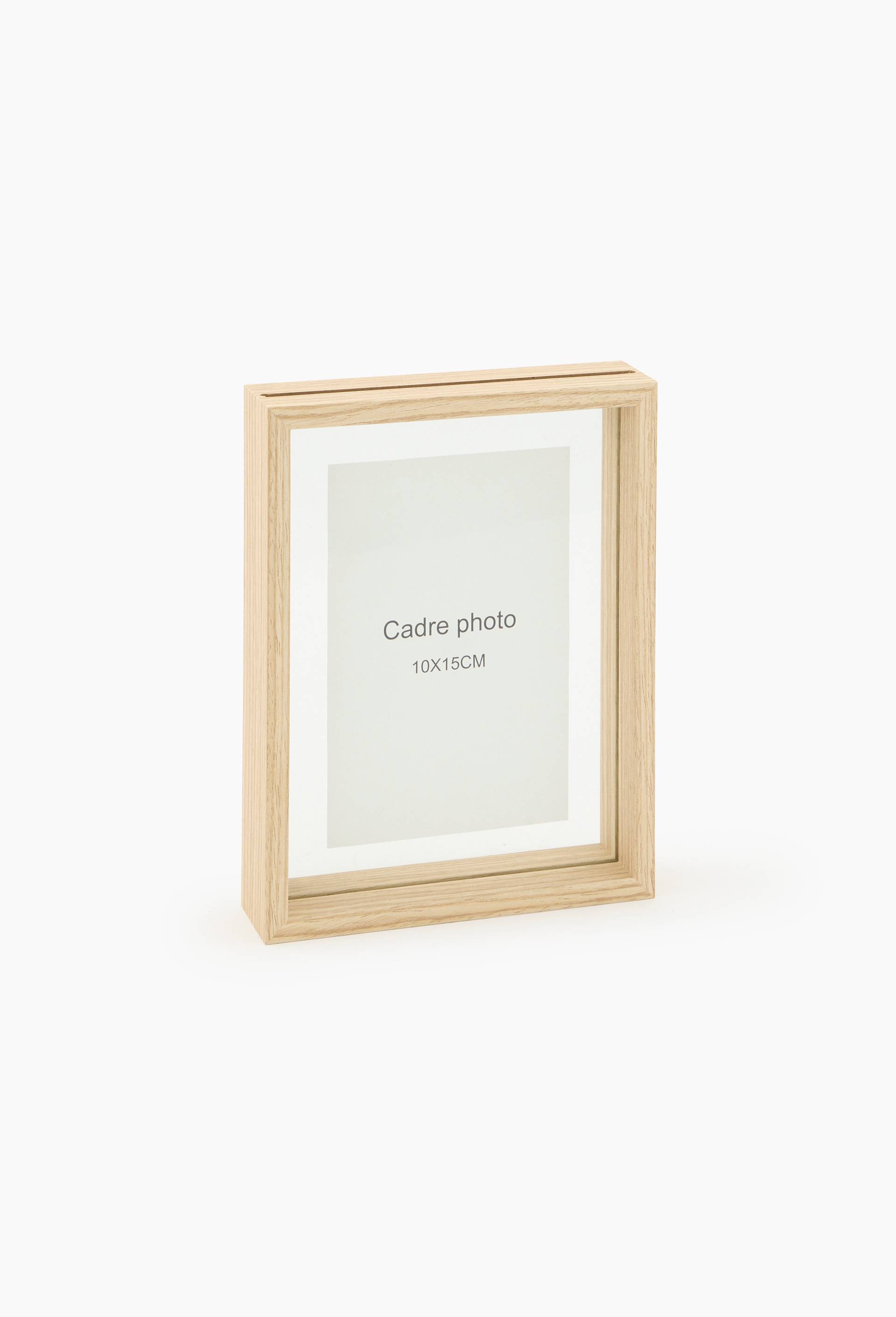 Cadre photo, 10x15cm, en verre et mdf, Jaune, swatch image