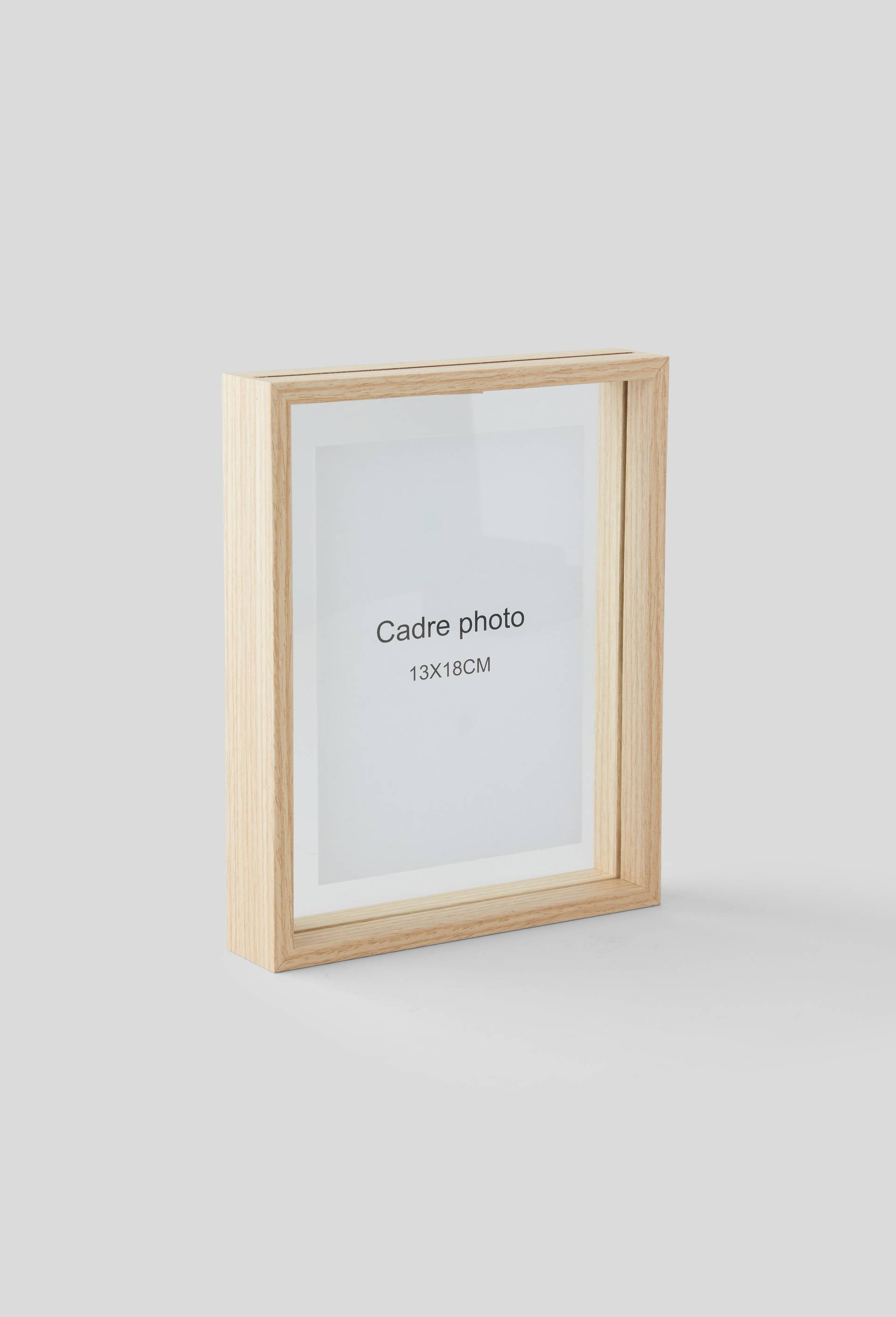 Cadre photo, 10x15cm, en verre et bois, Jaune, swatch image