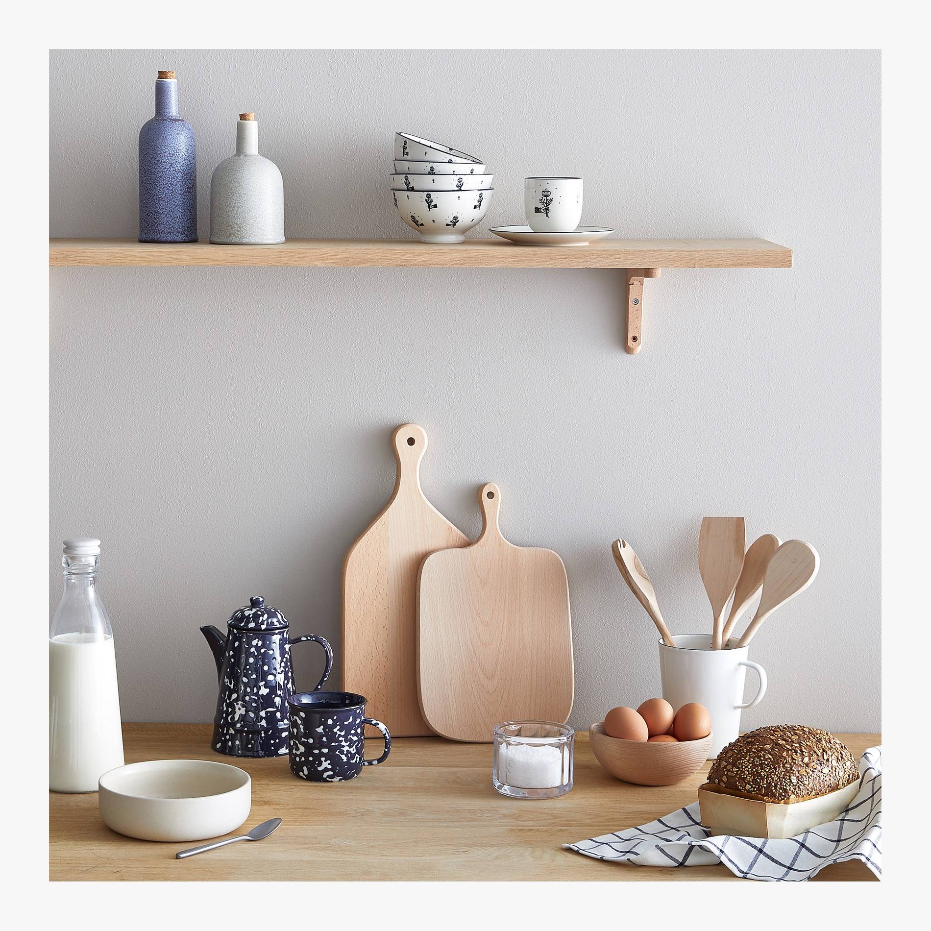 Plateau en bois, Beige, large image number 2