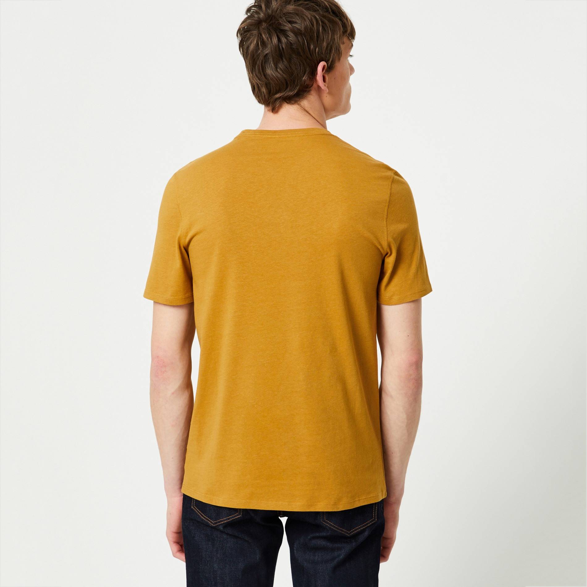 T-shirt à poche en coton issu de l'agriculture biologique, Chocolat, large image number 1