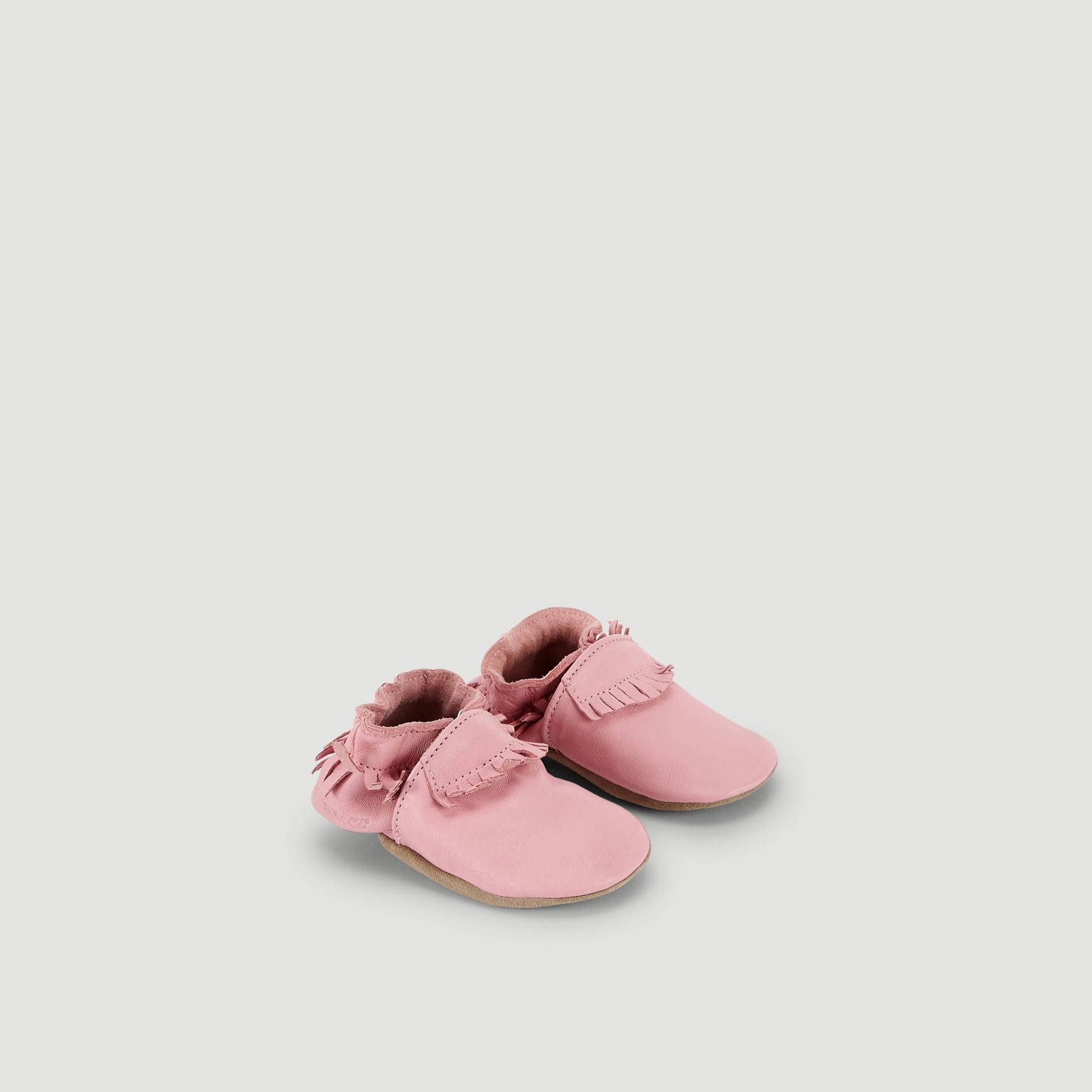Chaussons à franges - Robeez, Rose pâle, large image number 1