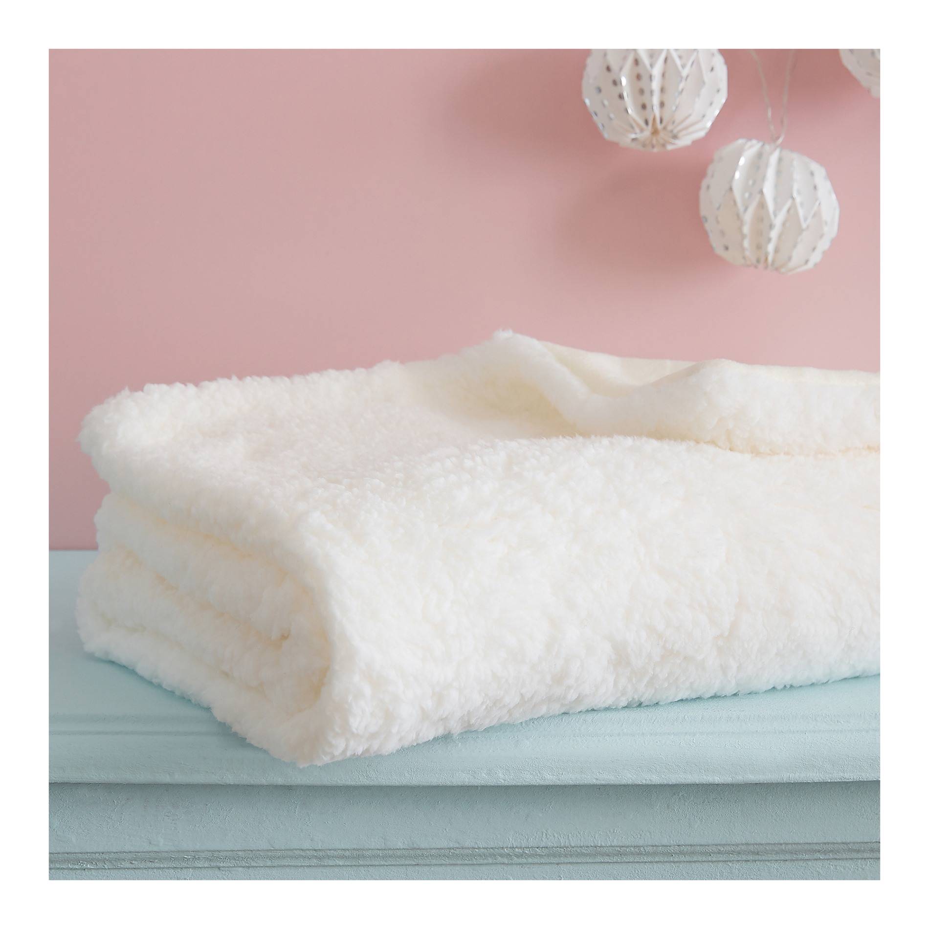 Plaid doudou, Beige, large image number 0.0