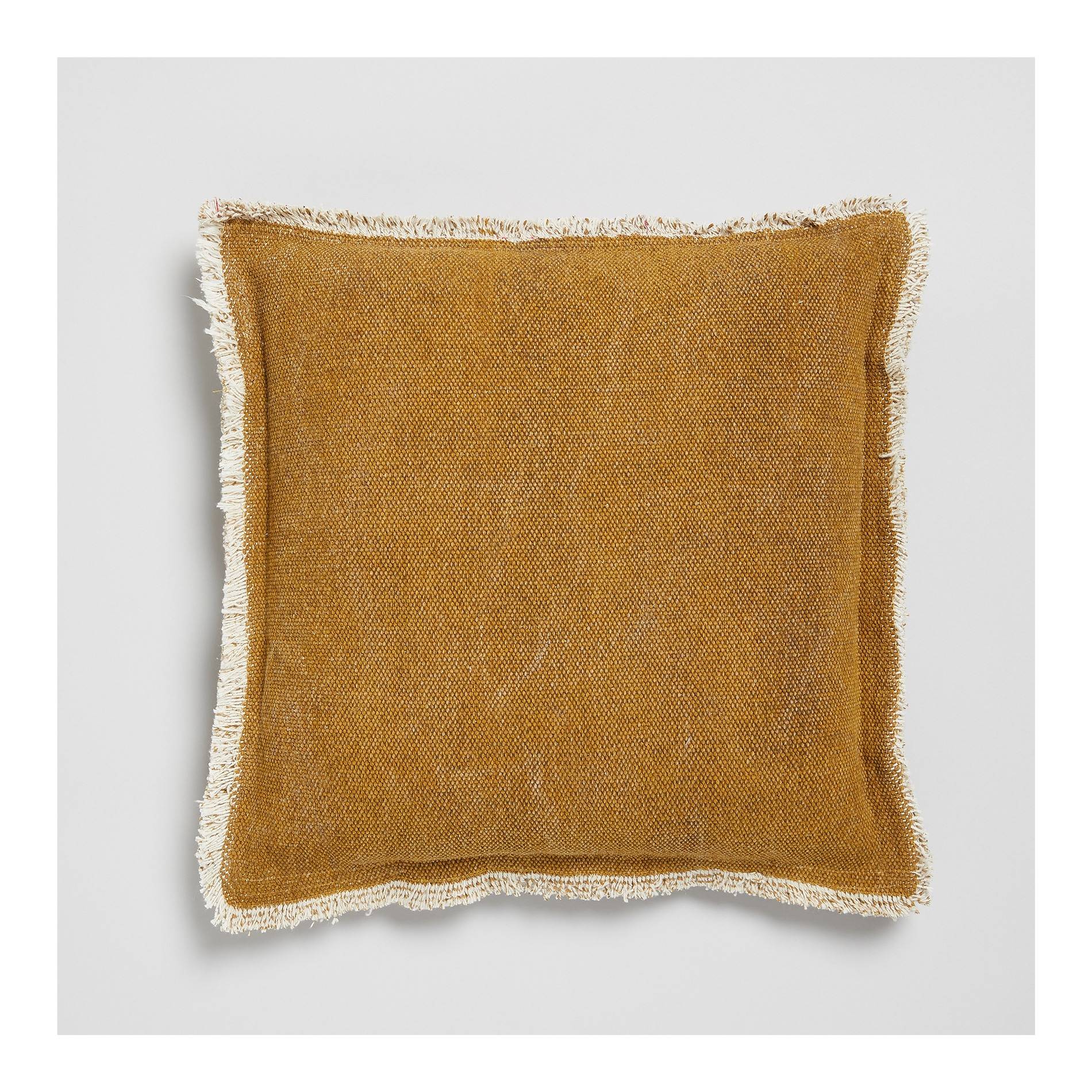 Coussin délavé à franges, Cobalt, large image number 1