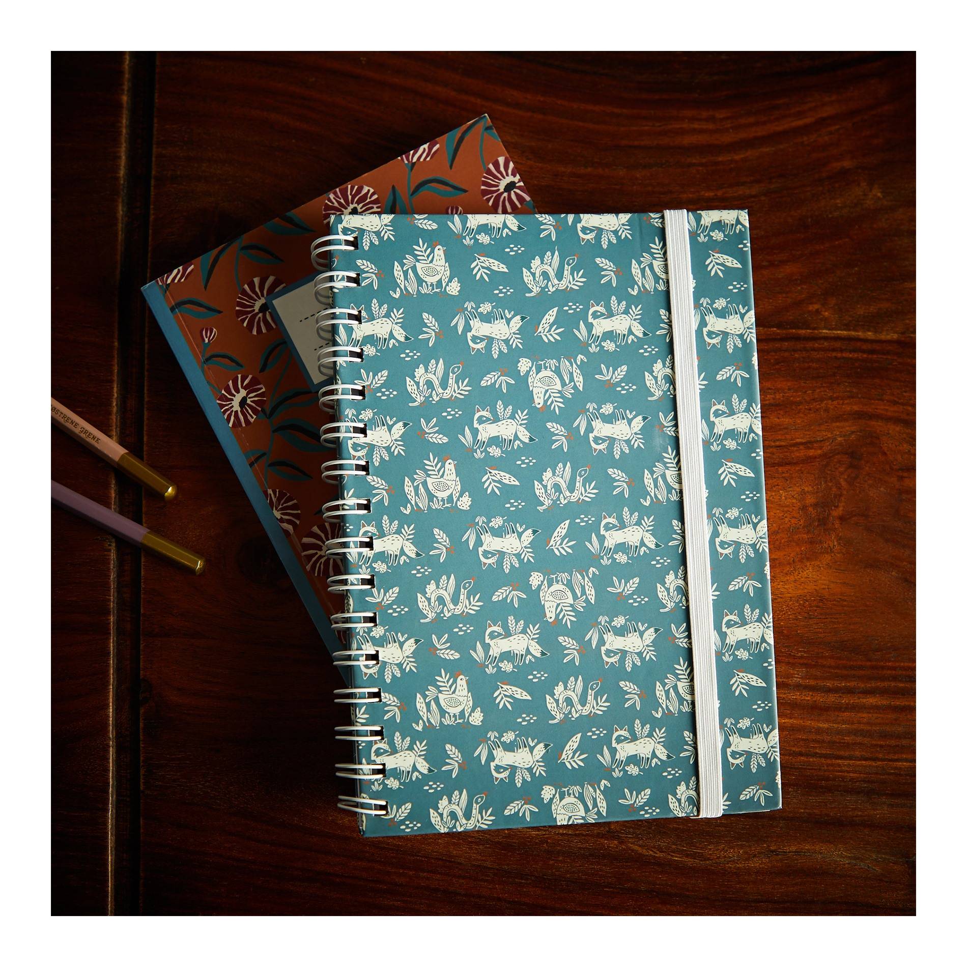 Carnet format A5, spirales, Bleu marine, large image number 0