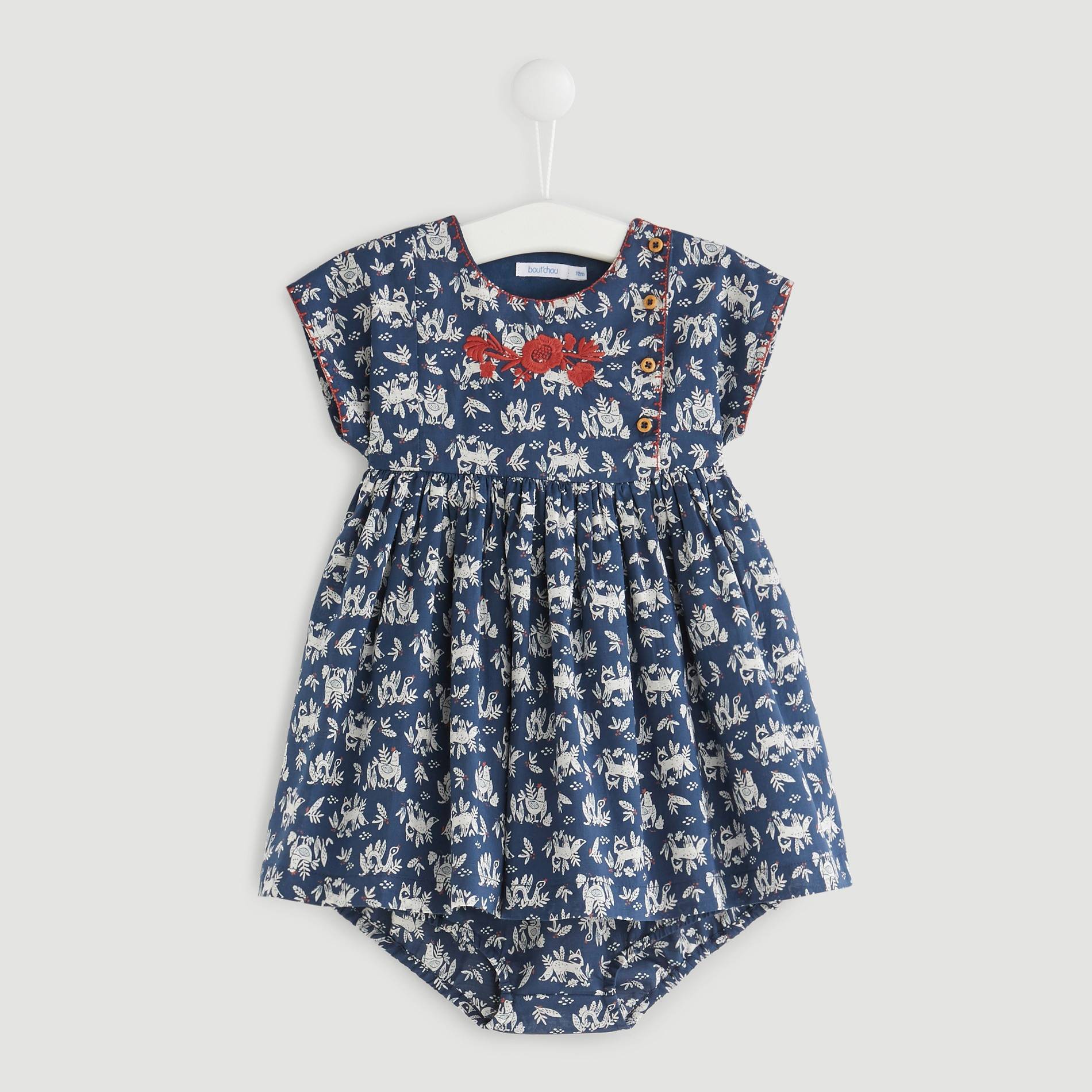 Robe imprimée, Indigo, large image number 0.0