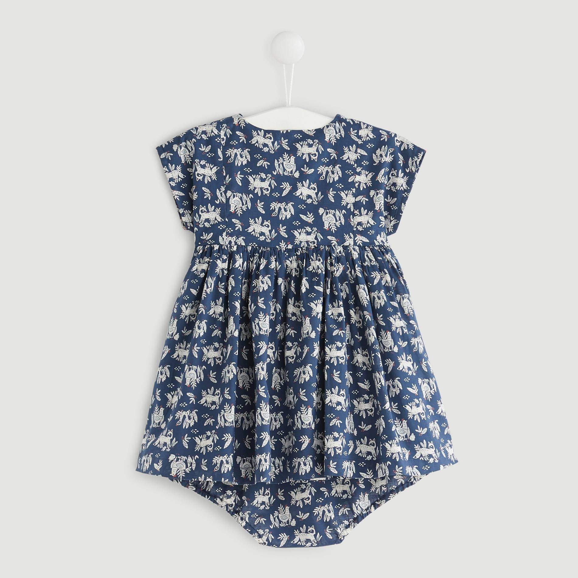 Robe imprimée, Indigo, large image number 1.0