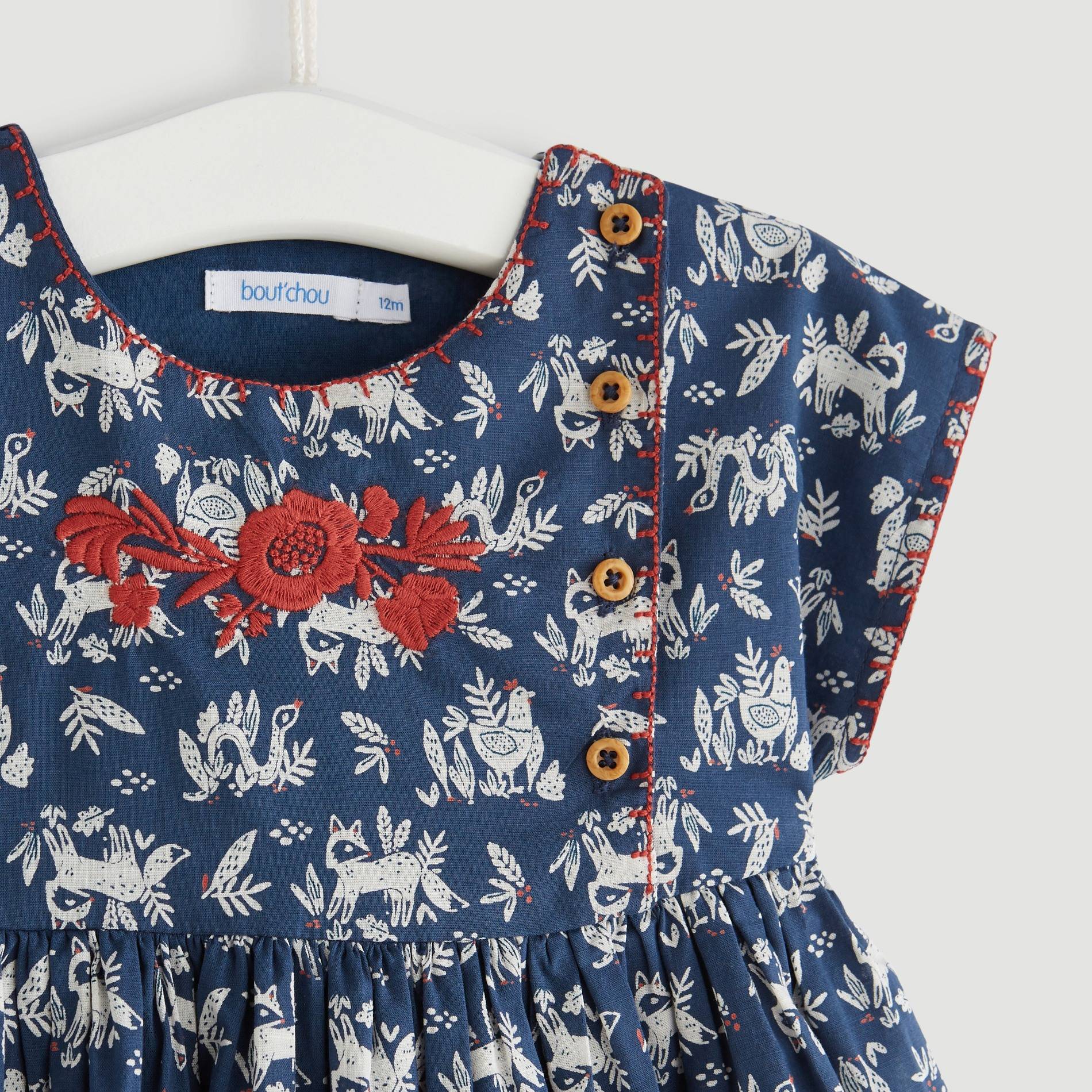 Robe imprimée, Indigo, large image number 2