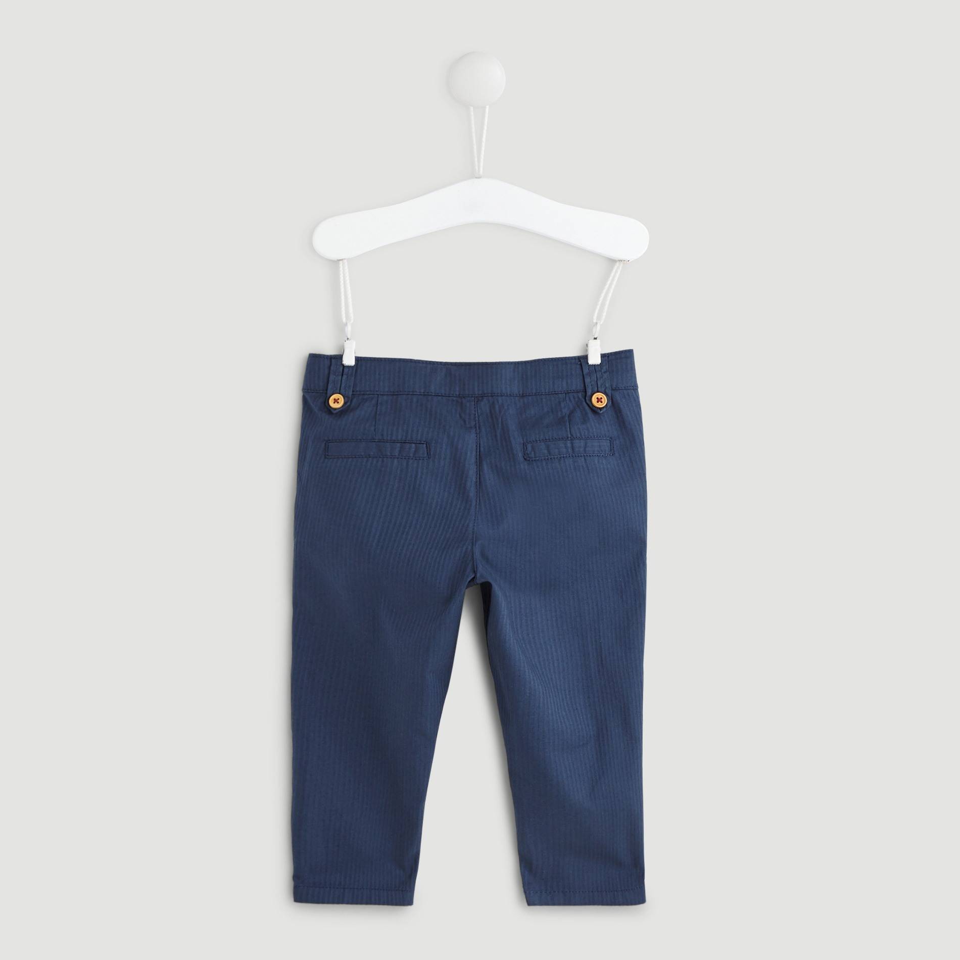 Pantalon twill 3 boutons, Indigo, large image number 1.0