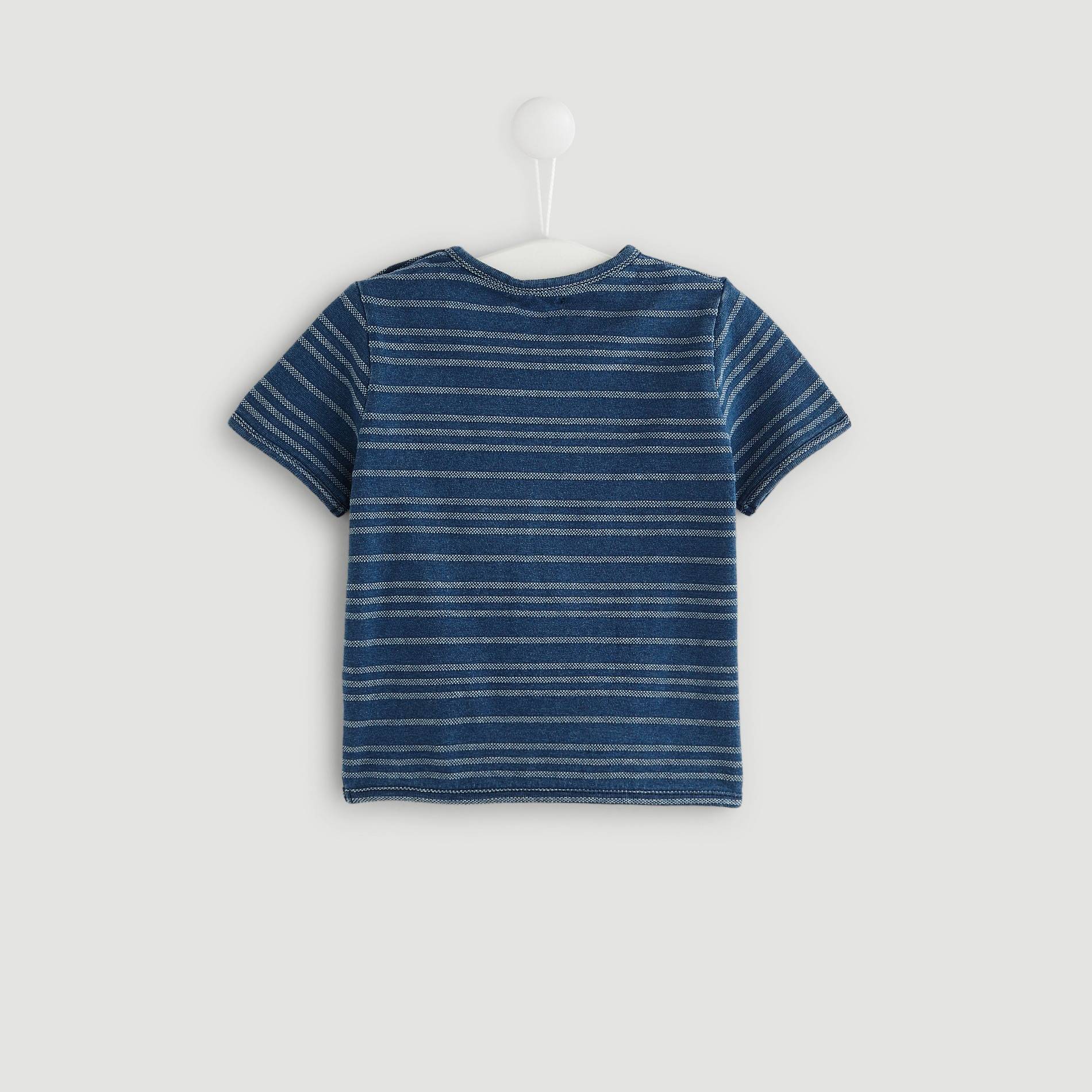 T-shirt manches courtes rayé, Indigo, large image number 1.0
