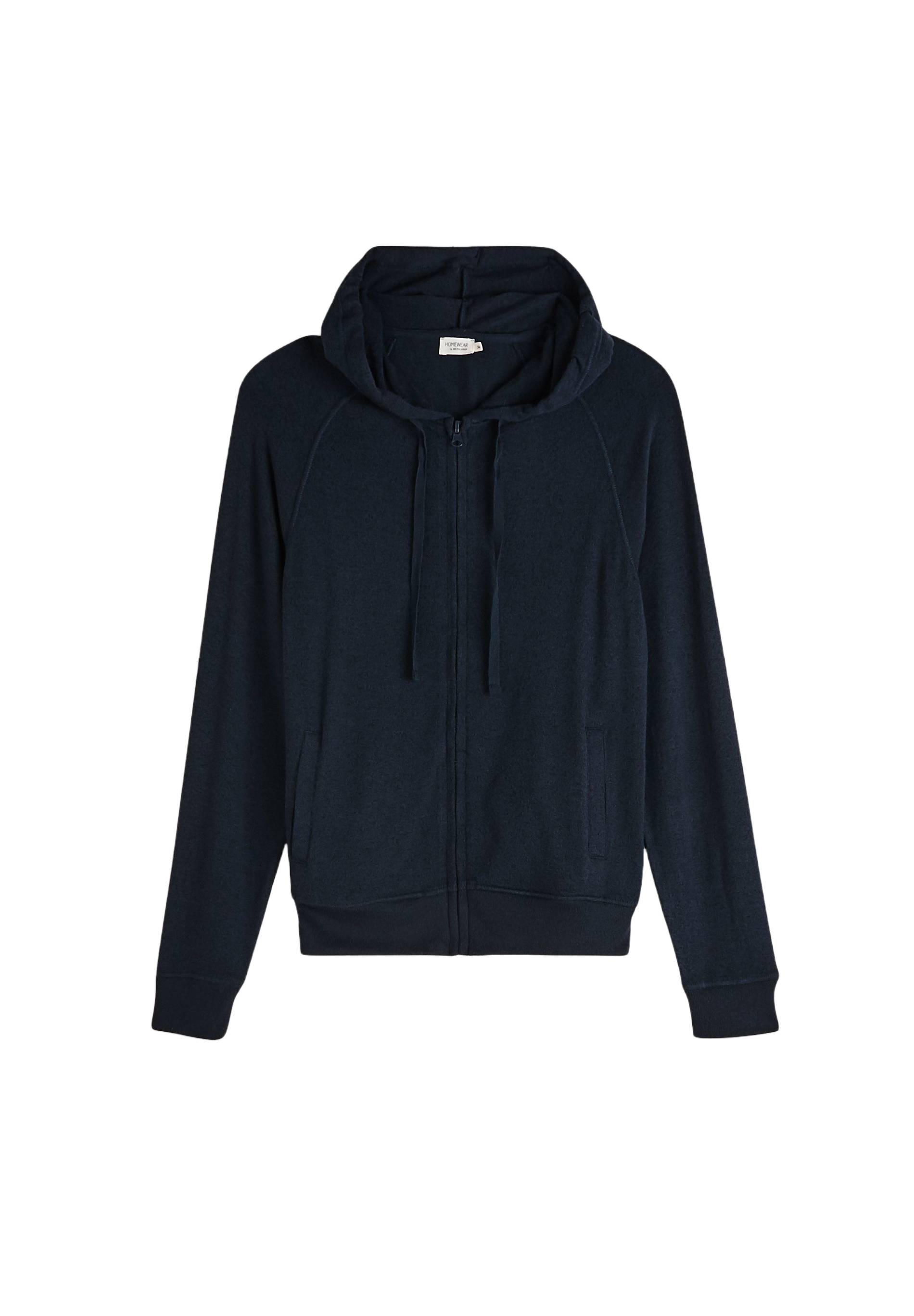 Sweat zippé à capuche tout doux, Ecovero, Bleu foncé, large image number 5.0