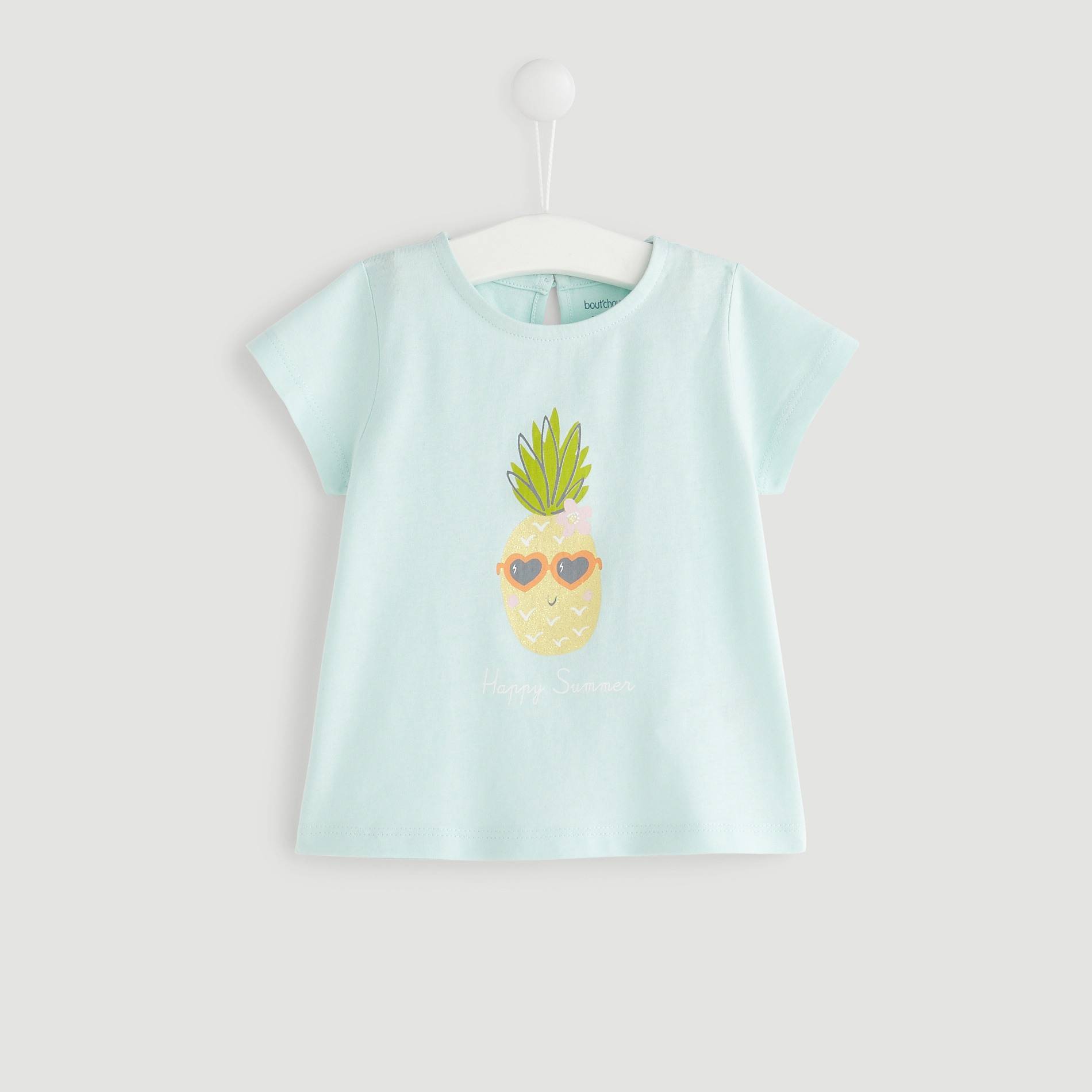 T-shirt manches courtes imprimé, Vert pâle , large image number 0