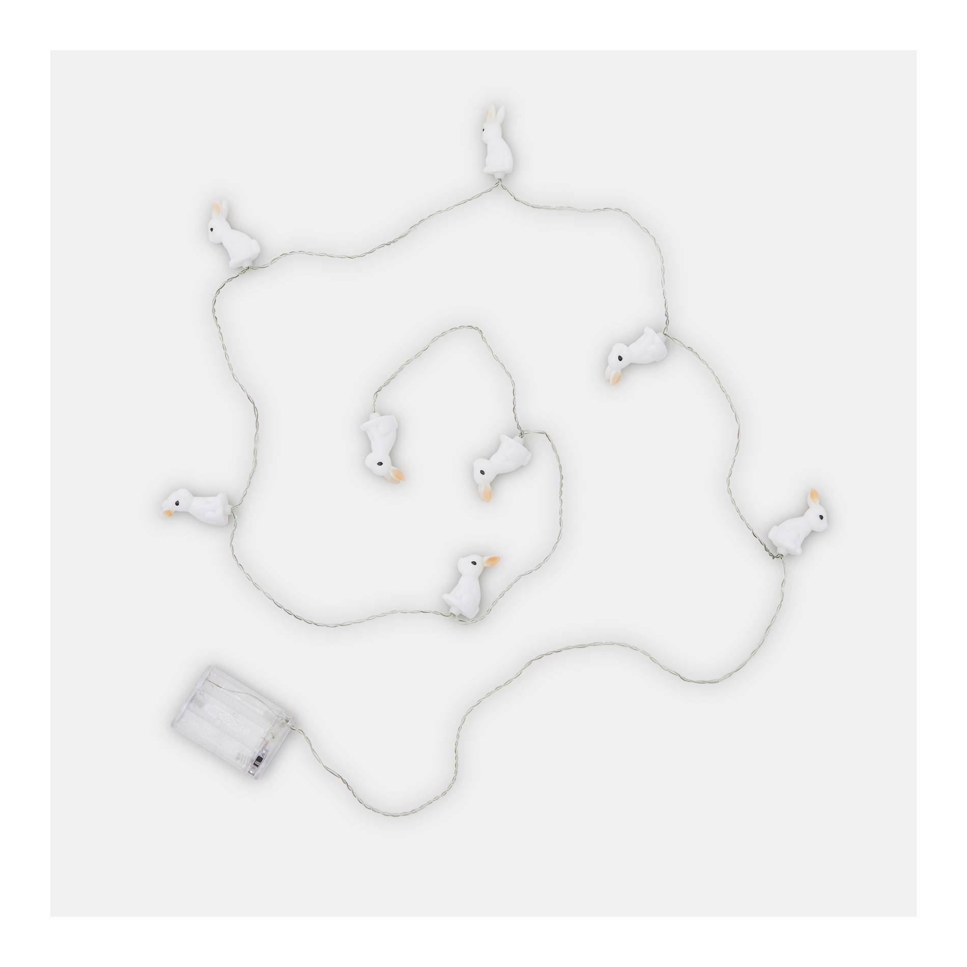 Guirlande LED en forme de lapin, Blanc, large image number 0