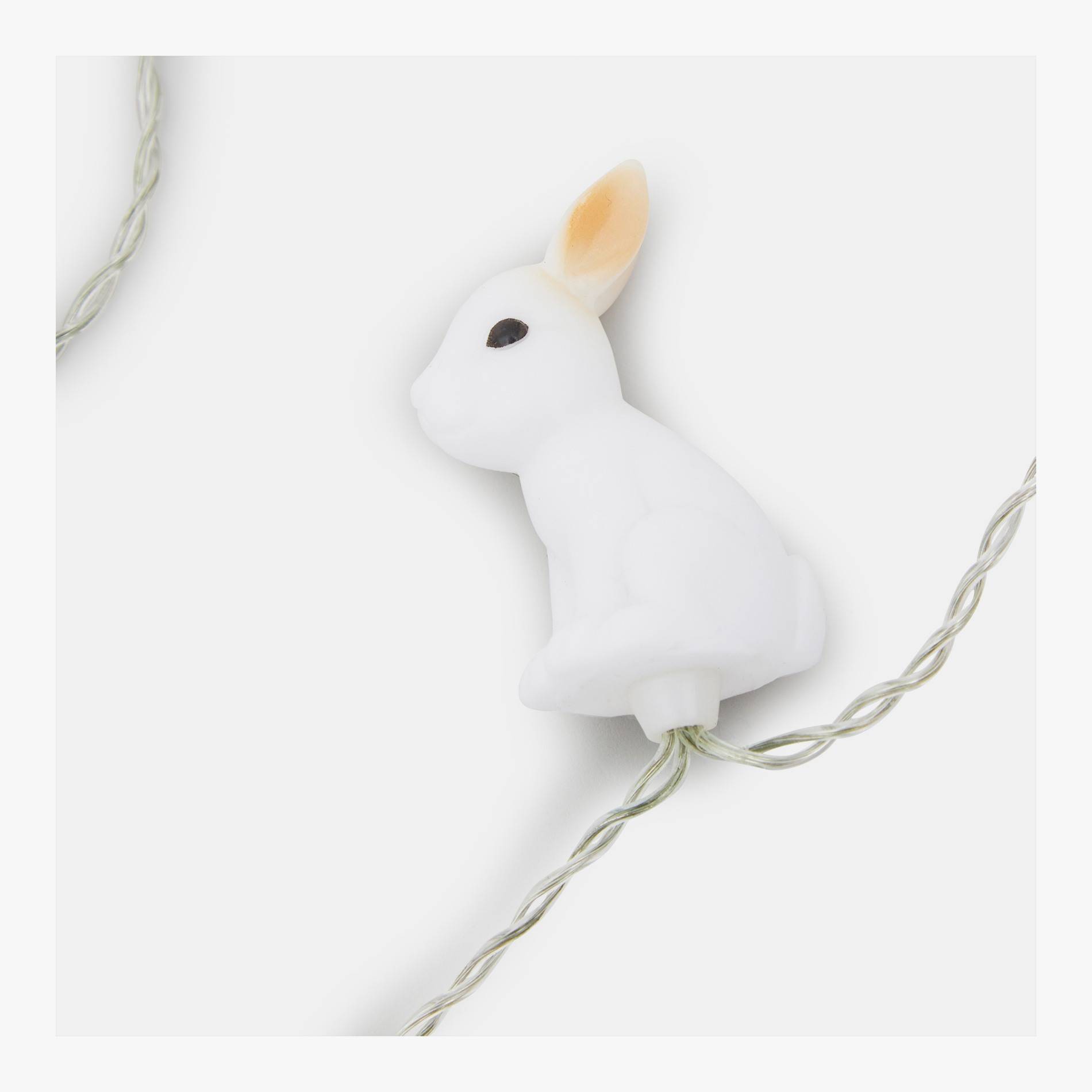 Guirlande LED en forme de lapin, Blanc, large image number 1.0