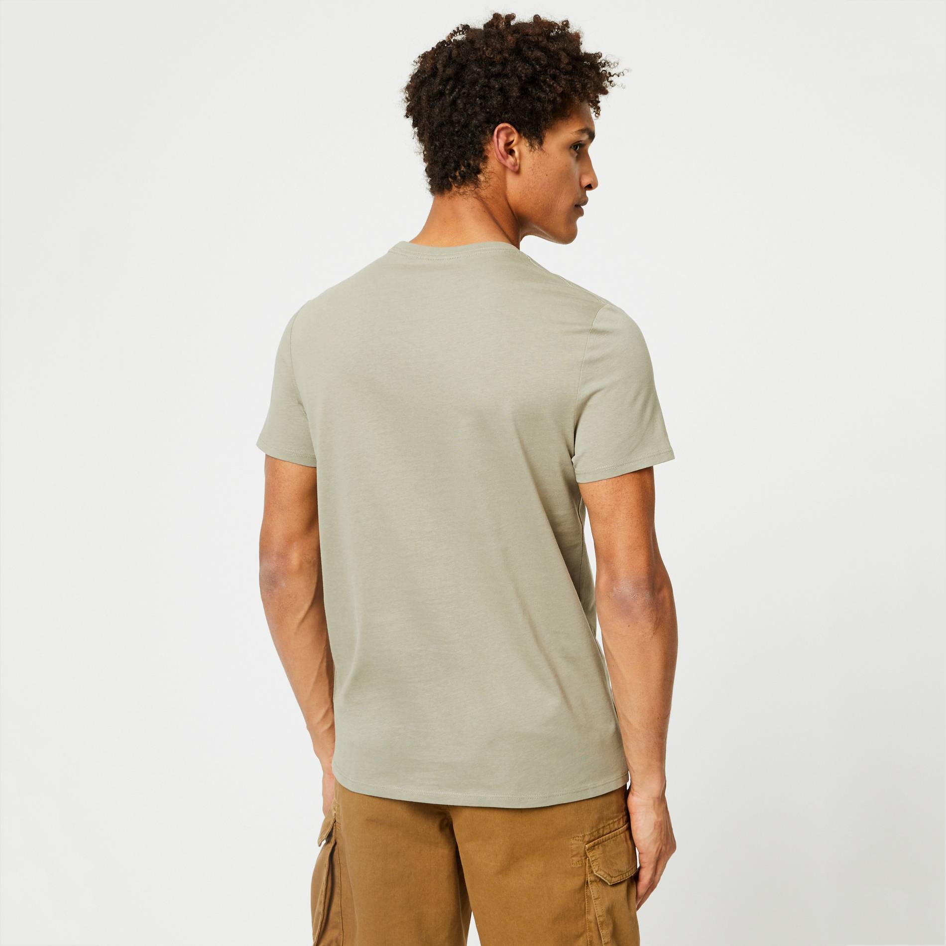 T-shirt imprimé en coton issu de l'agriculture biologique, Gris moyen, large image number 1