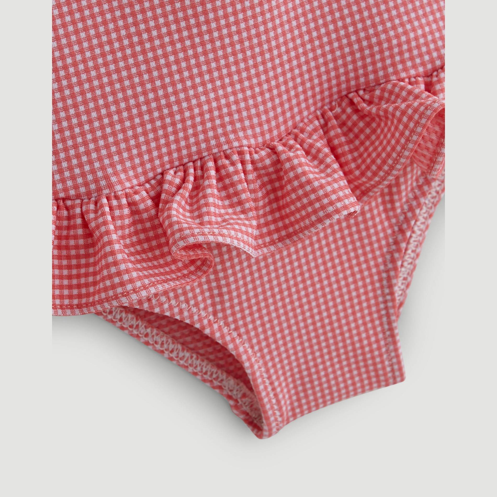 Maillot de bain 1 pièce à carreaux, Bois de rose, large image number 2.0