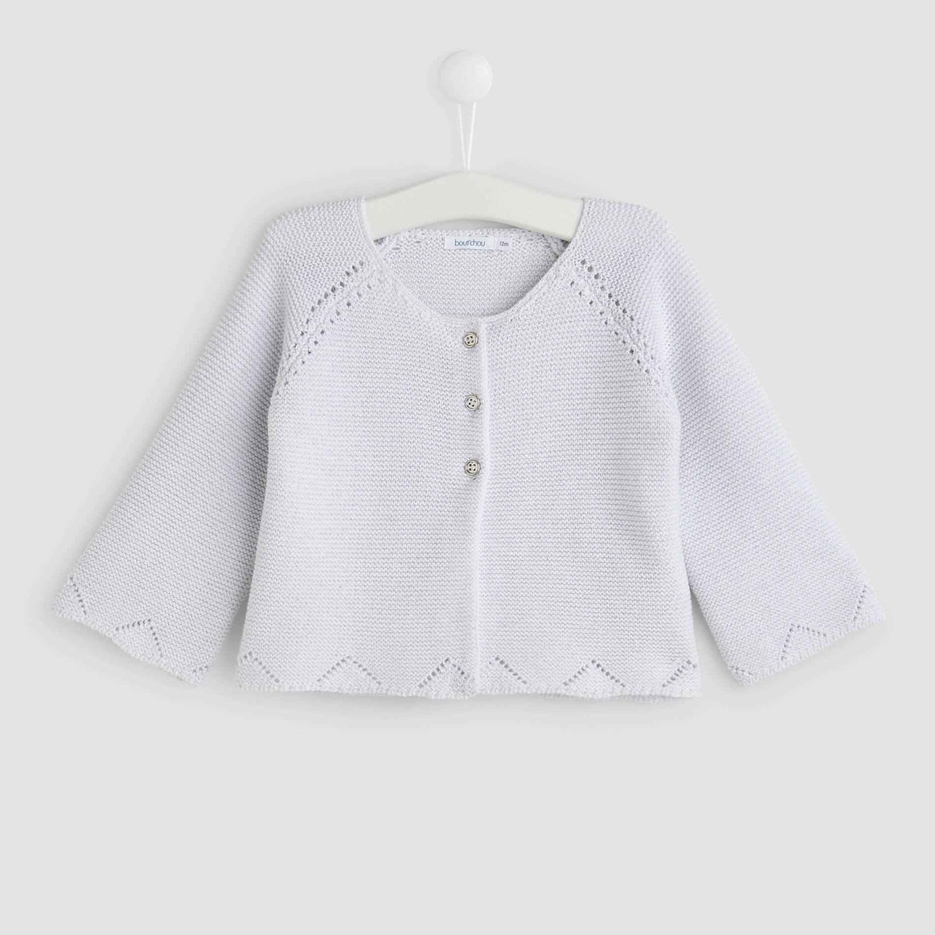 Cardigan cérémonie, Blanc, large image number 0.0