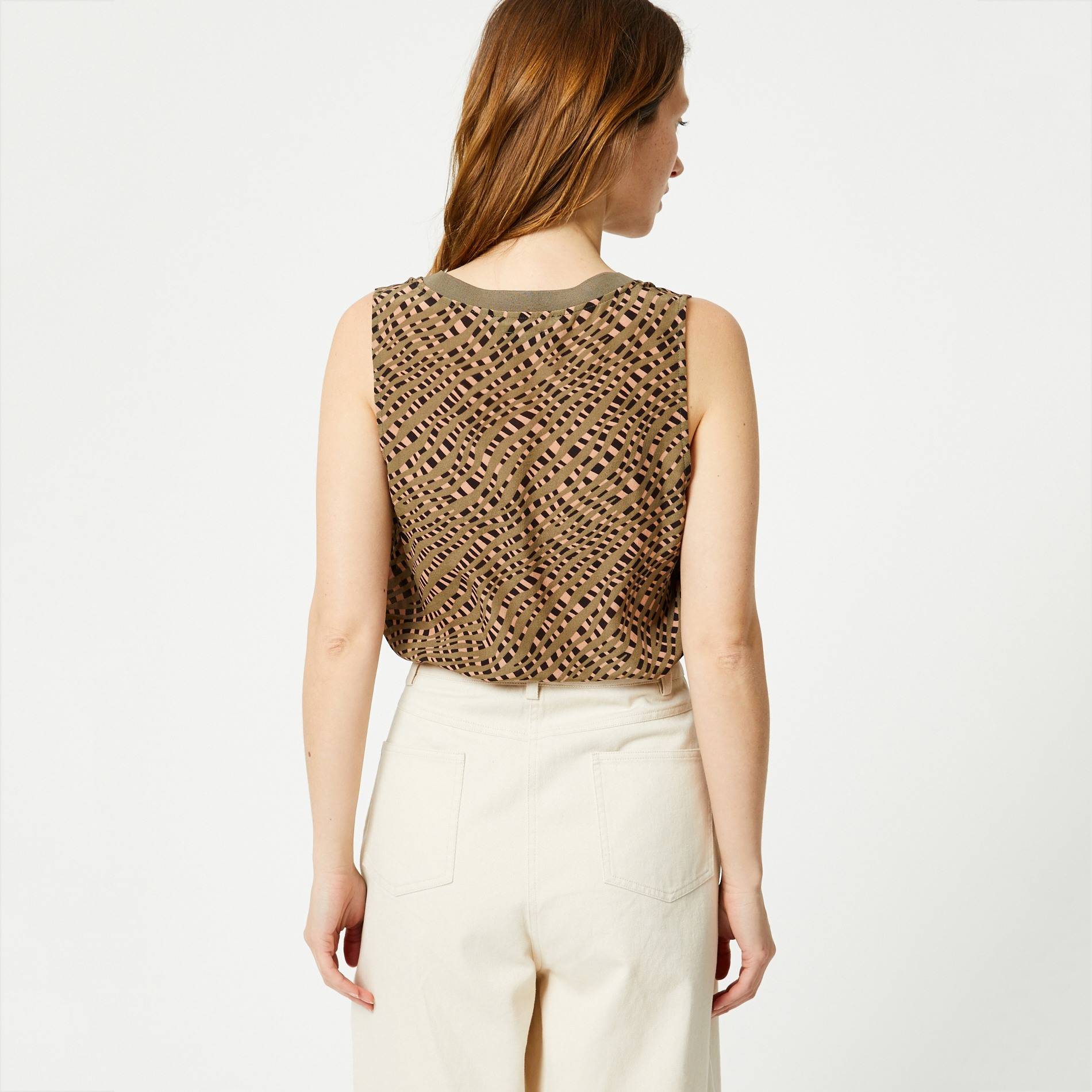 Blouse en soie imprimée, Rose clair, large image number 1