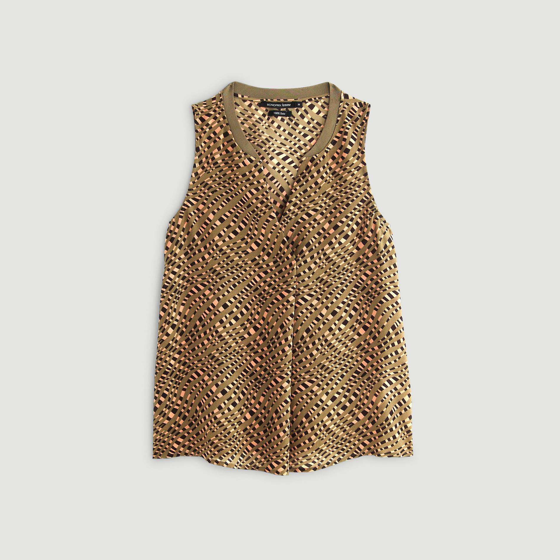 Blouse en soie imprimée, Rose clair, large image number 2