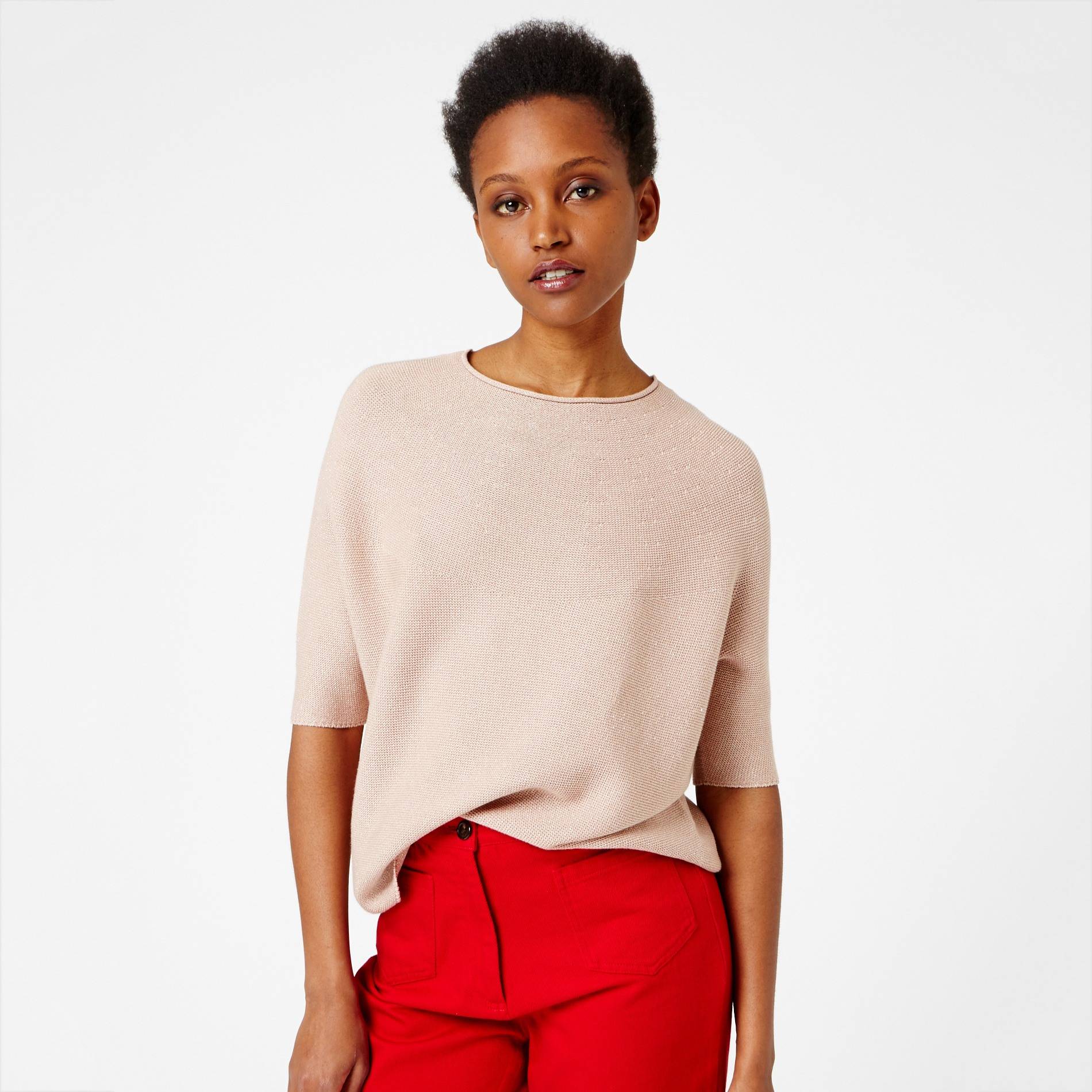 Pull italien contenant du lurex, Rose pâle, large image number 0