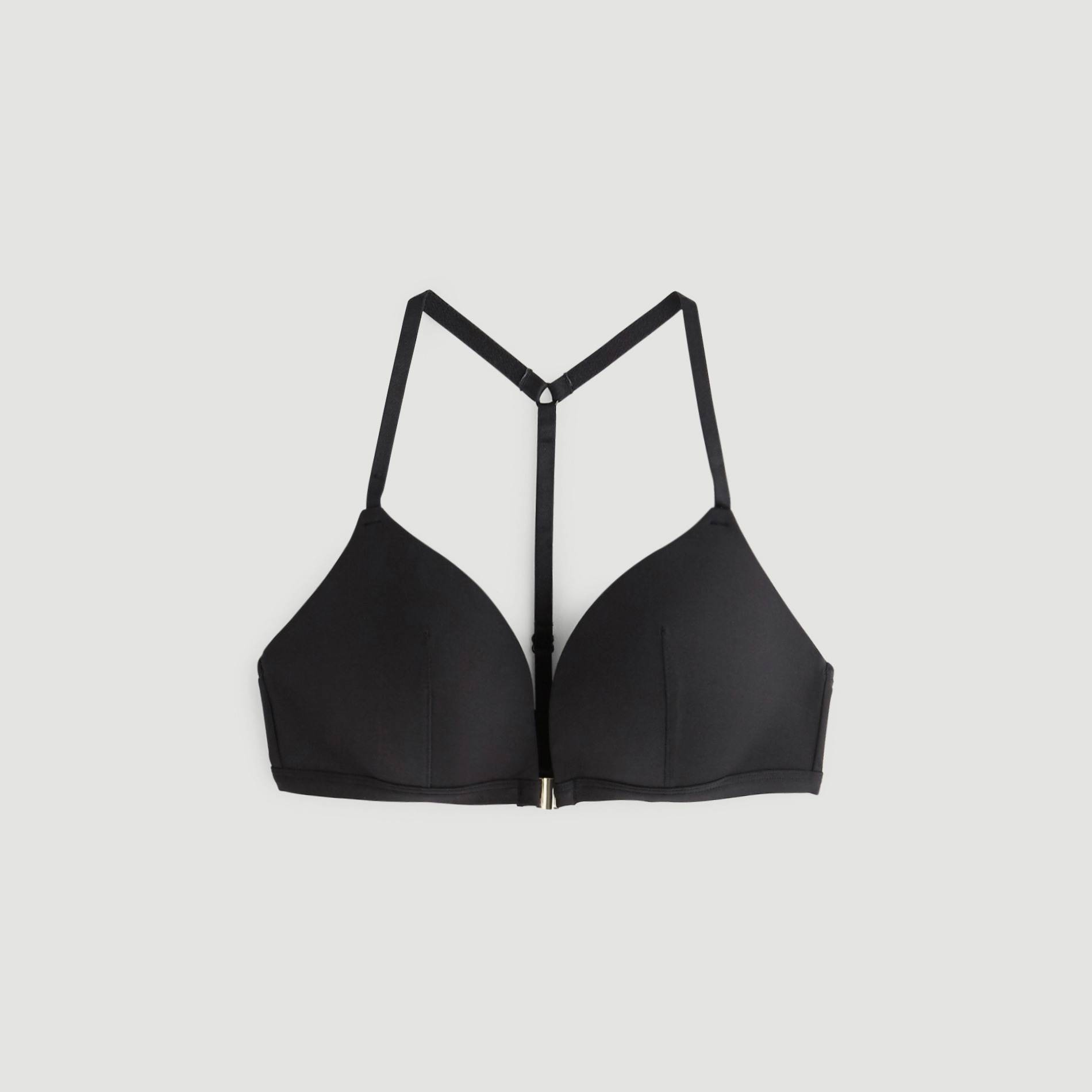 Soutien gorge triangle paddé, Noir, large image number 2