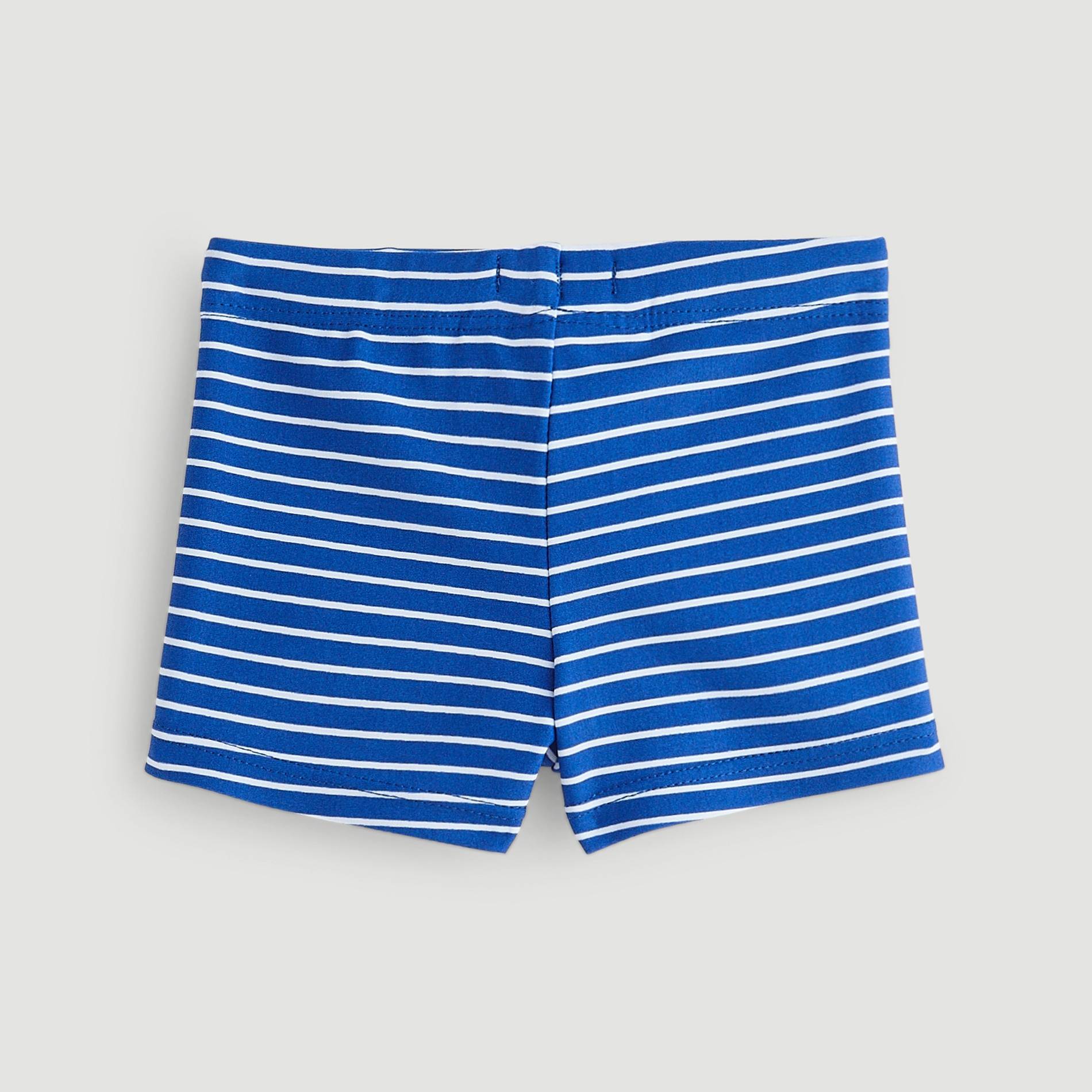 Boxer de bain rayé, Indigo, large image number 1.0