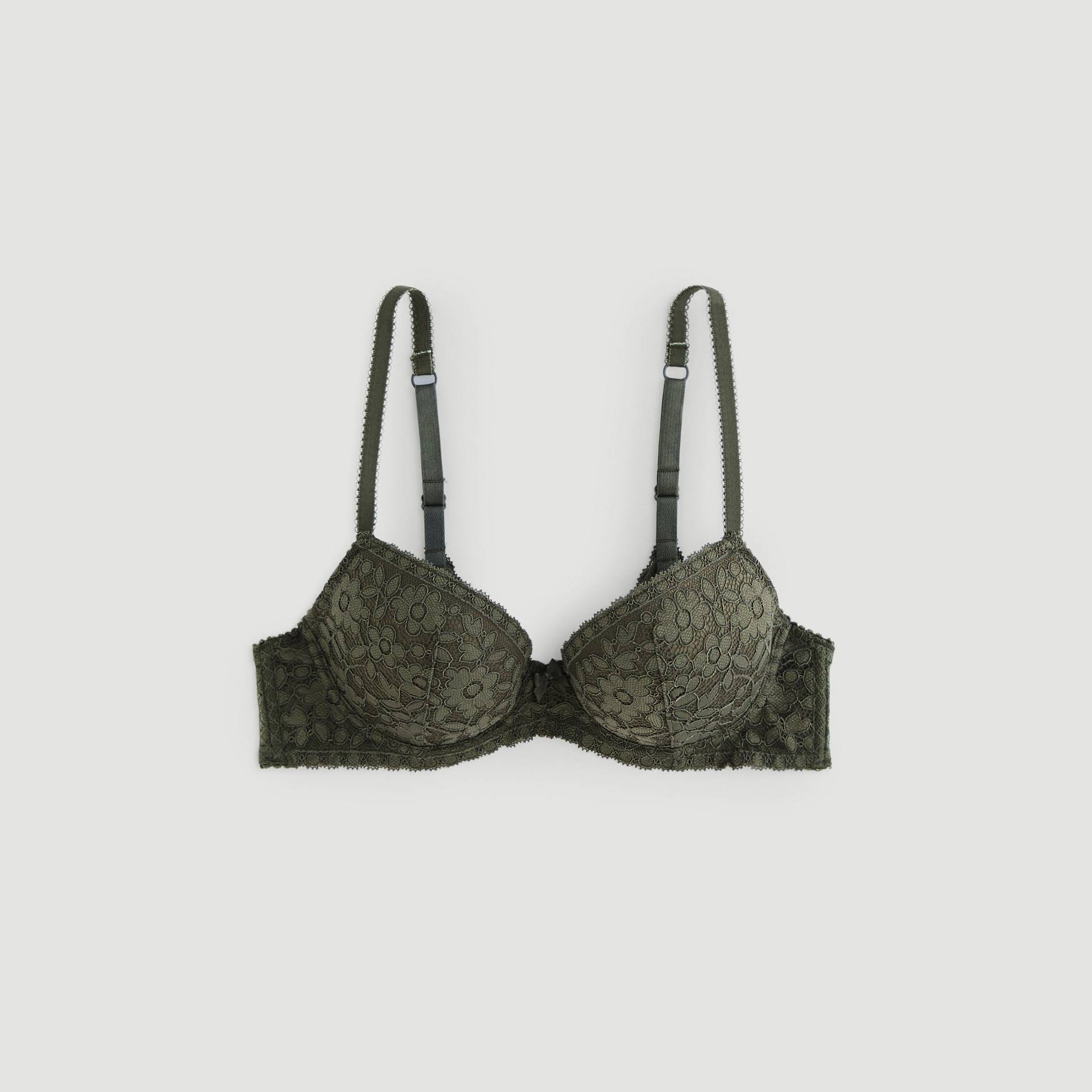Soutien-gorge corbeille paddé en dentelle, Tilleul, large image number 2