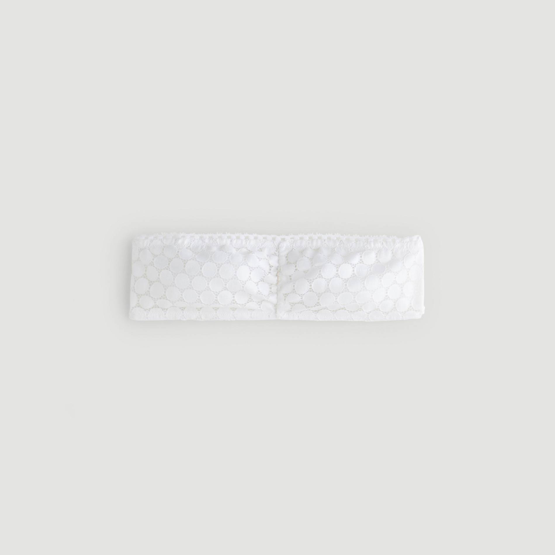 Soutien-gorge bandeau en dentelle, Blanc, large image number 2