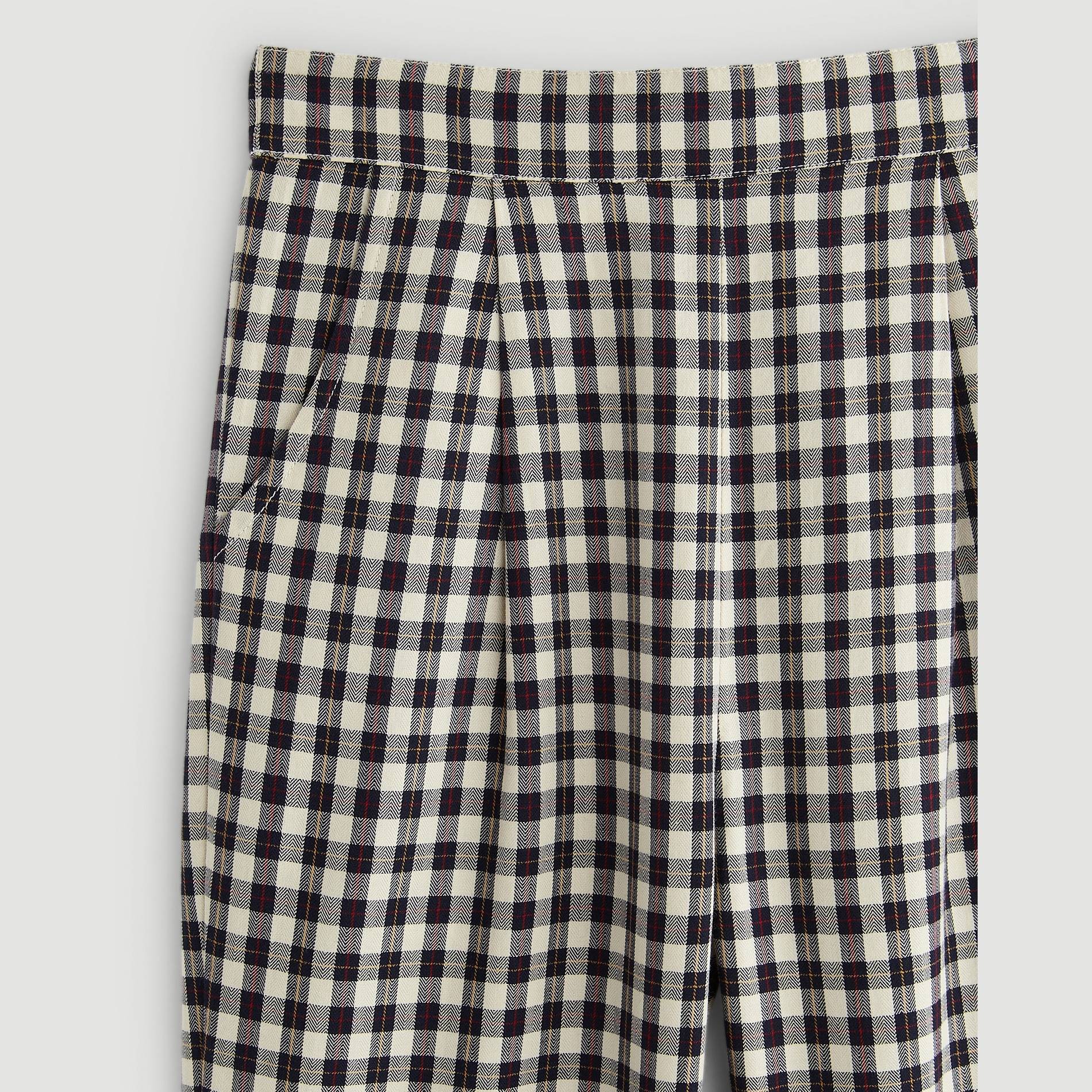 Pantalon &agrave; carreaux, Ecru, large image number 2