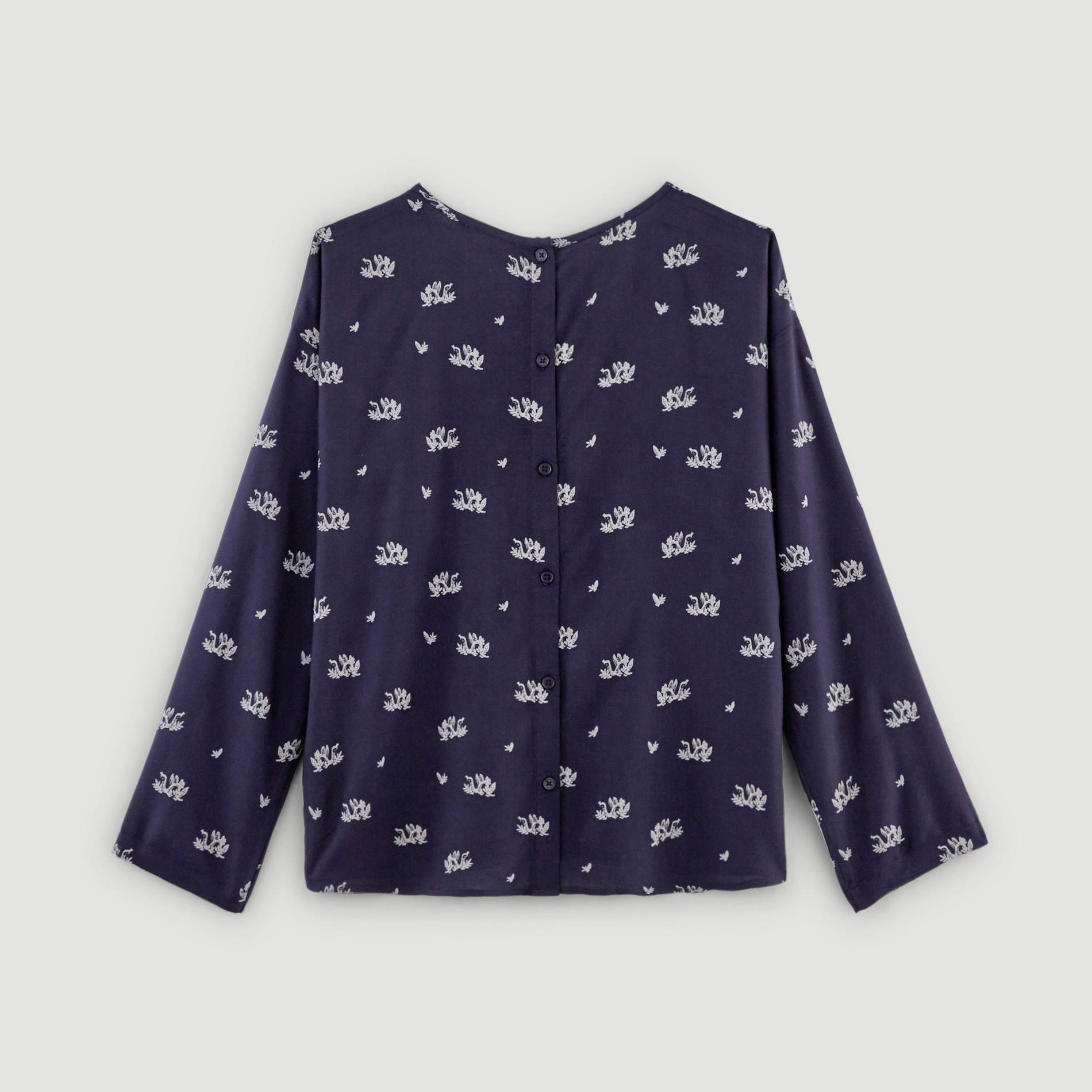 Blouse imprimée, Bleu marine, large image number 2