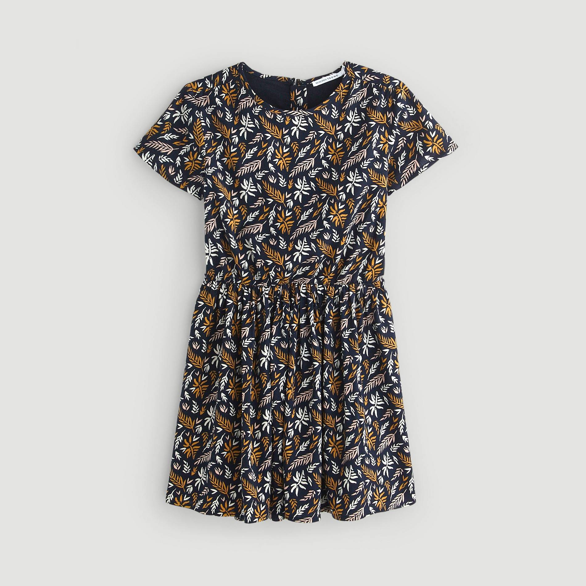 Robe viscose imprimée, Bleu marine, large image number 1.0