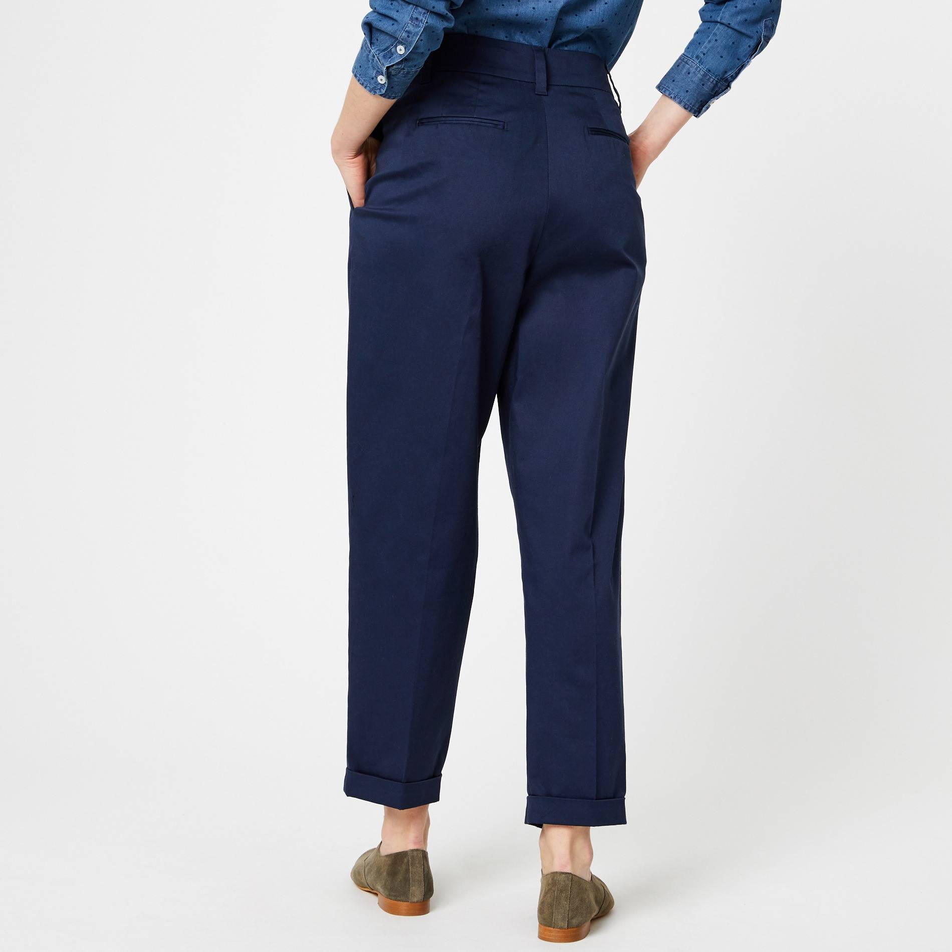 Pantalon taille haute, Bleu marine, large image number 1