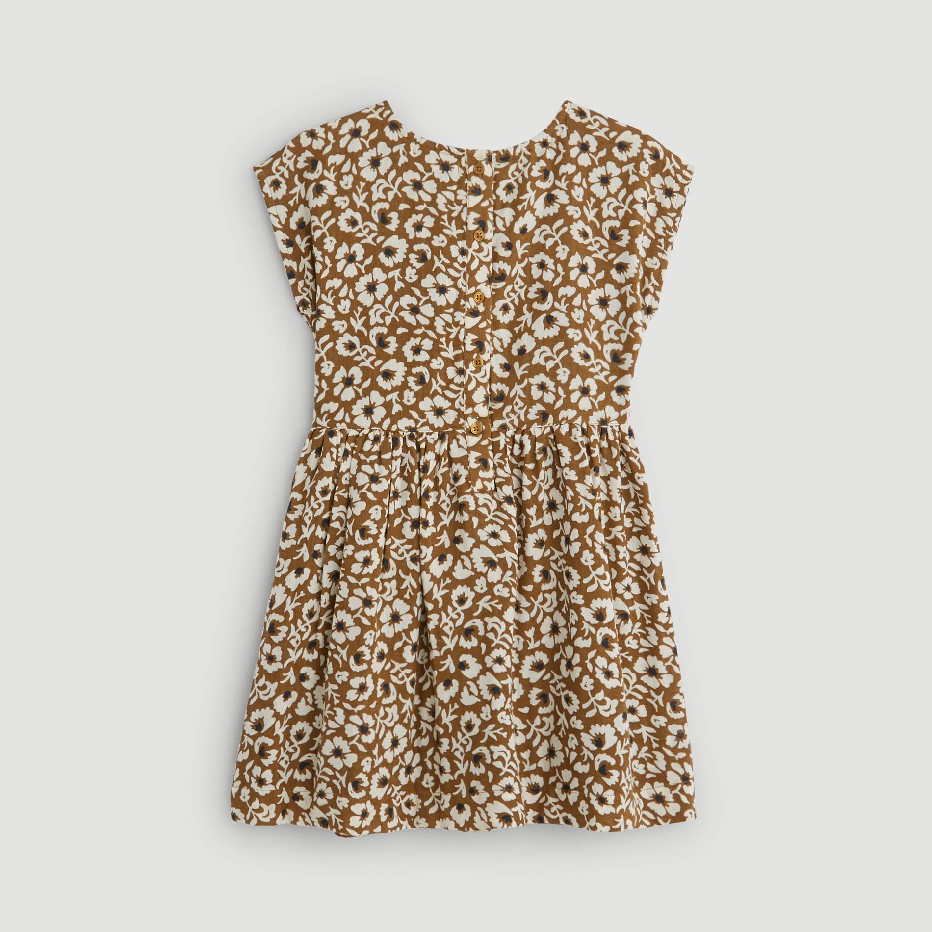 Robe imprimée, Chocolat, large image number 1