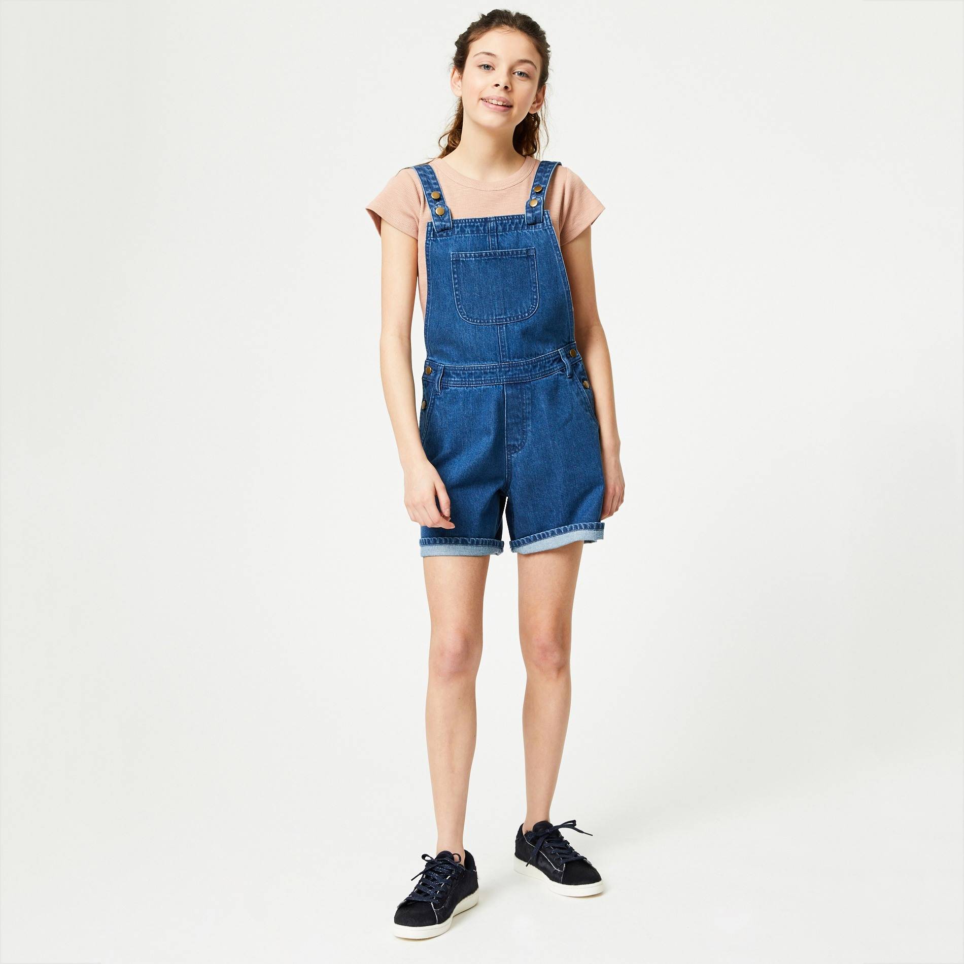 Salopette short, Bleu marine, large image number 0