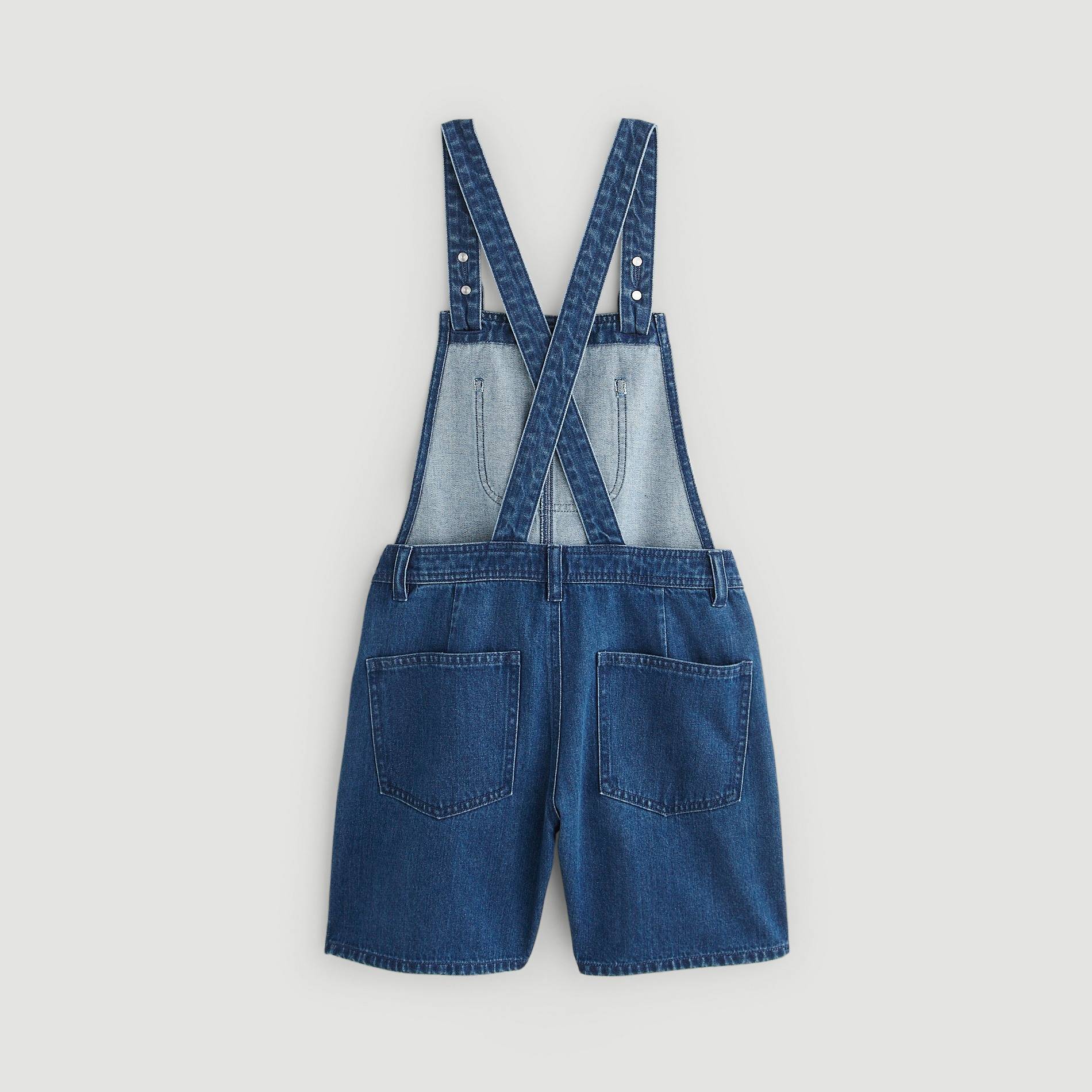 Salopette short, Bleu marine, large image number 2