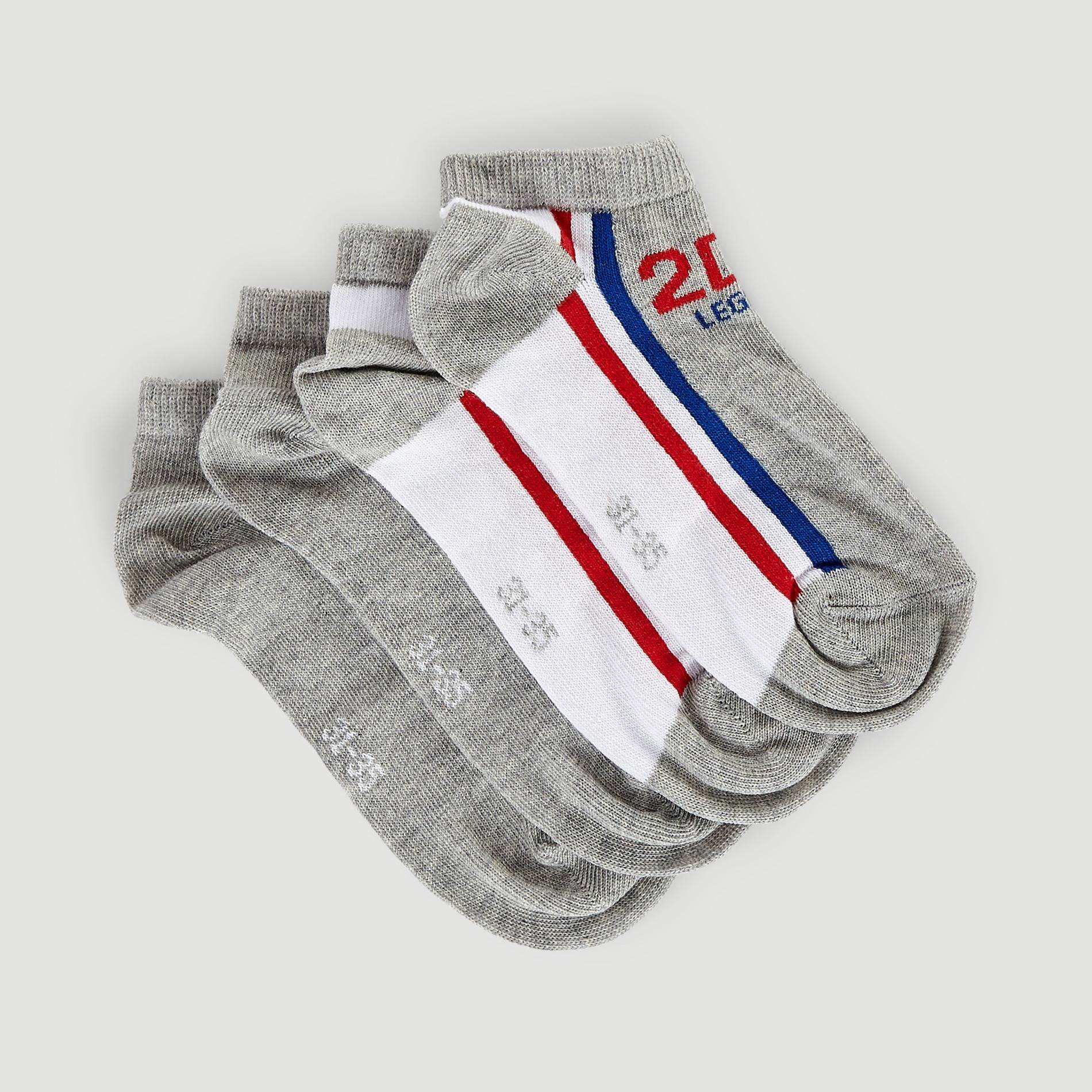 Lot de 2 paires de chaussettes ultra-courtes, Blanc, large image number 0