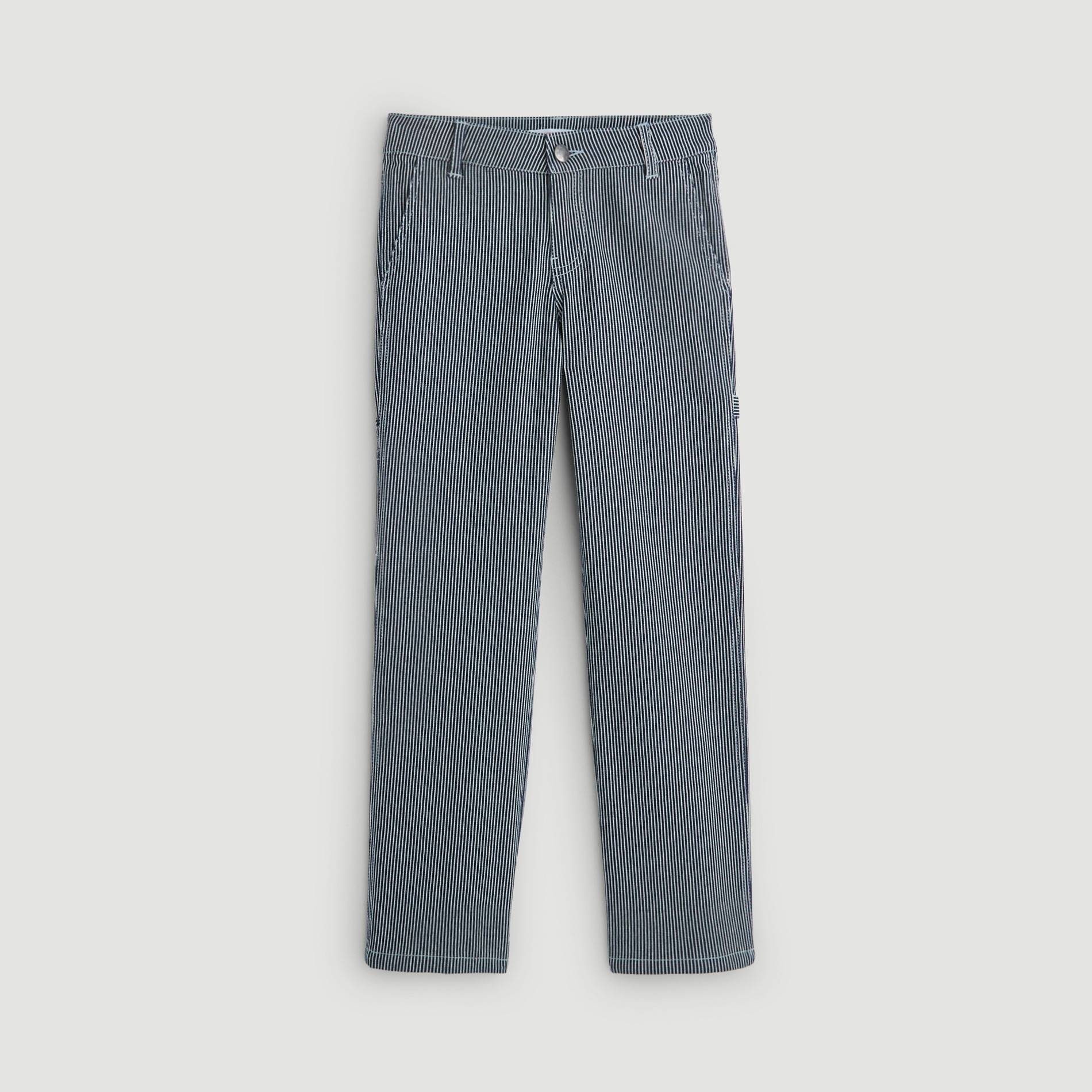 Pantalon rayé, Blanc, large image number 0