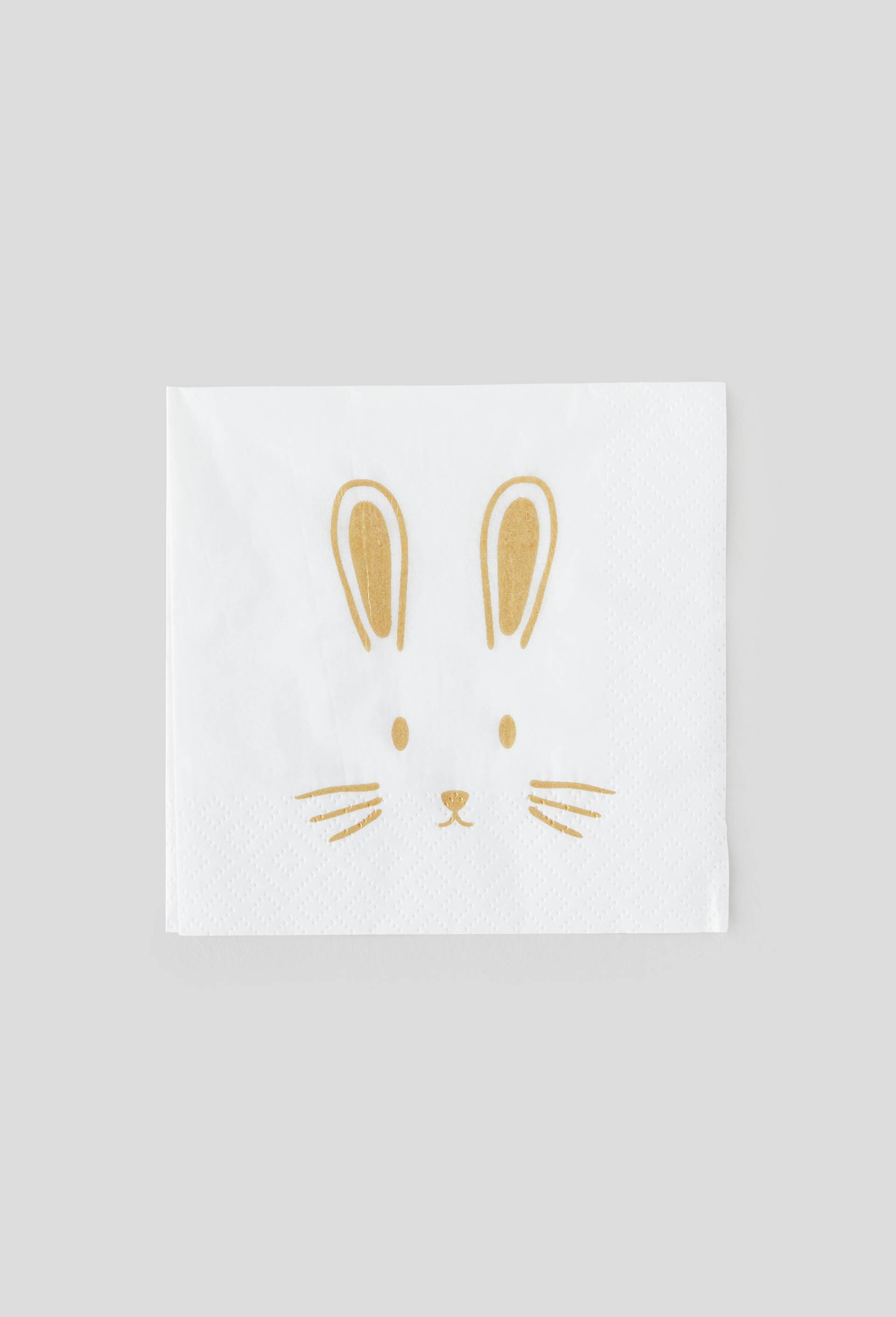 20 serviettes 25x25cm imprimé lapin, Jaune foncé, large image number 0.0