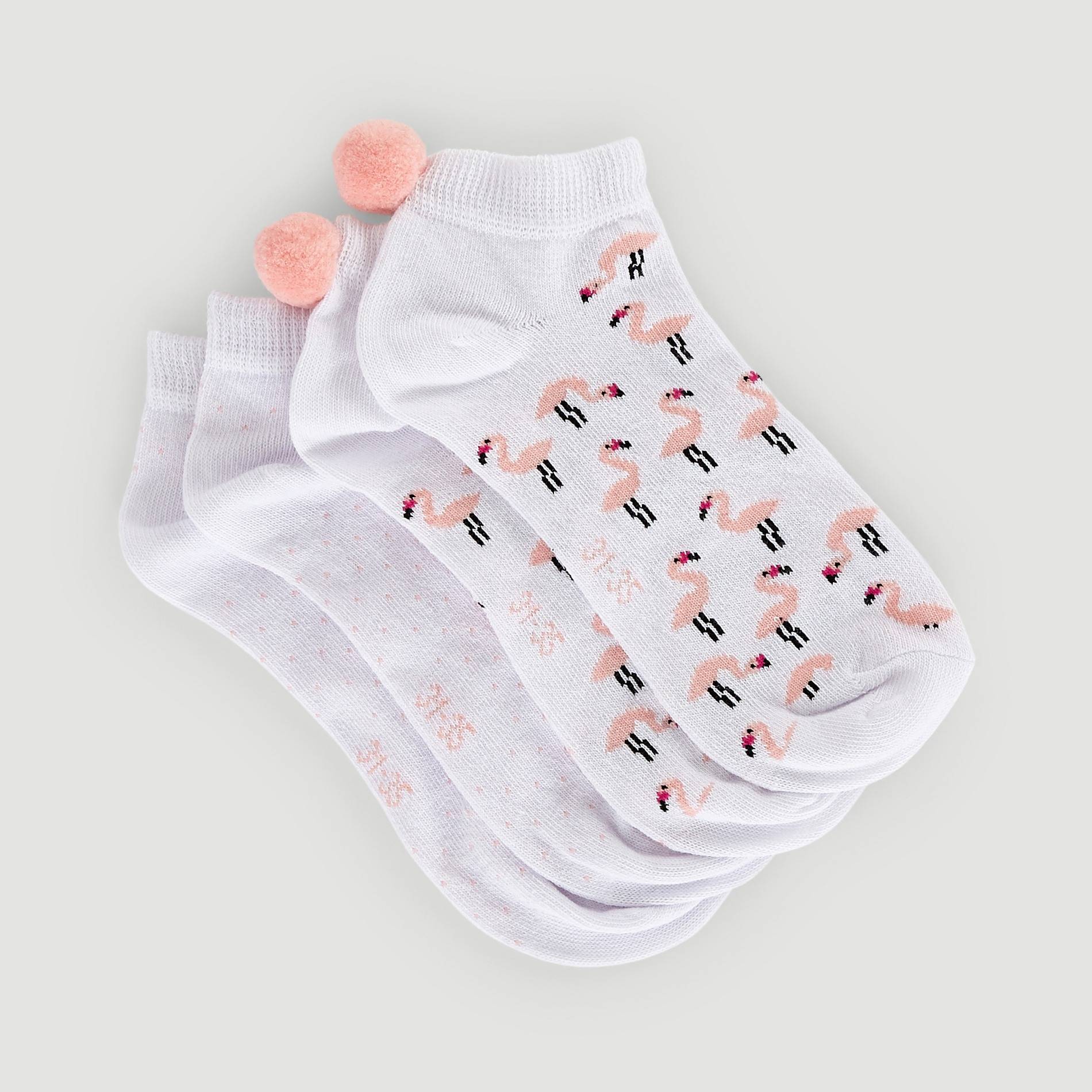 Lot de 2 paires de chaussettes ultra-courtes, Blanc, large image number 0