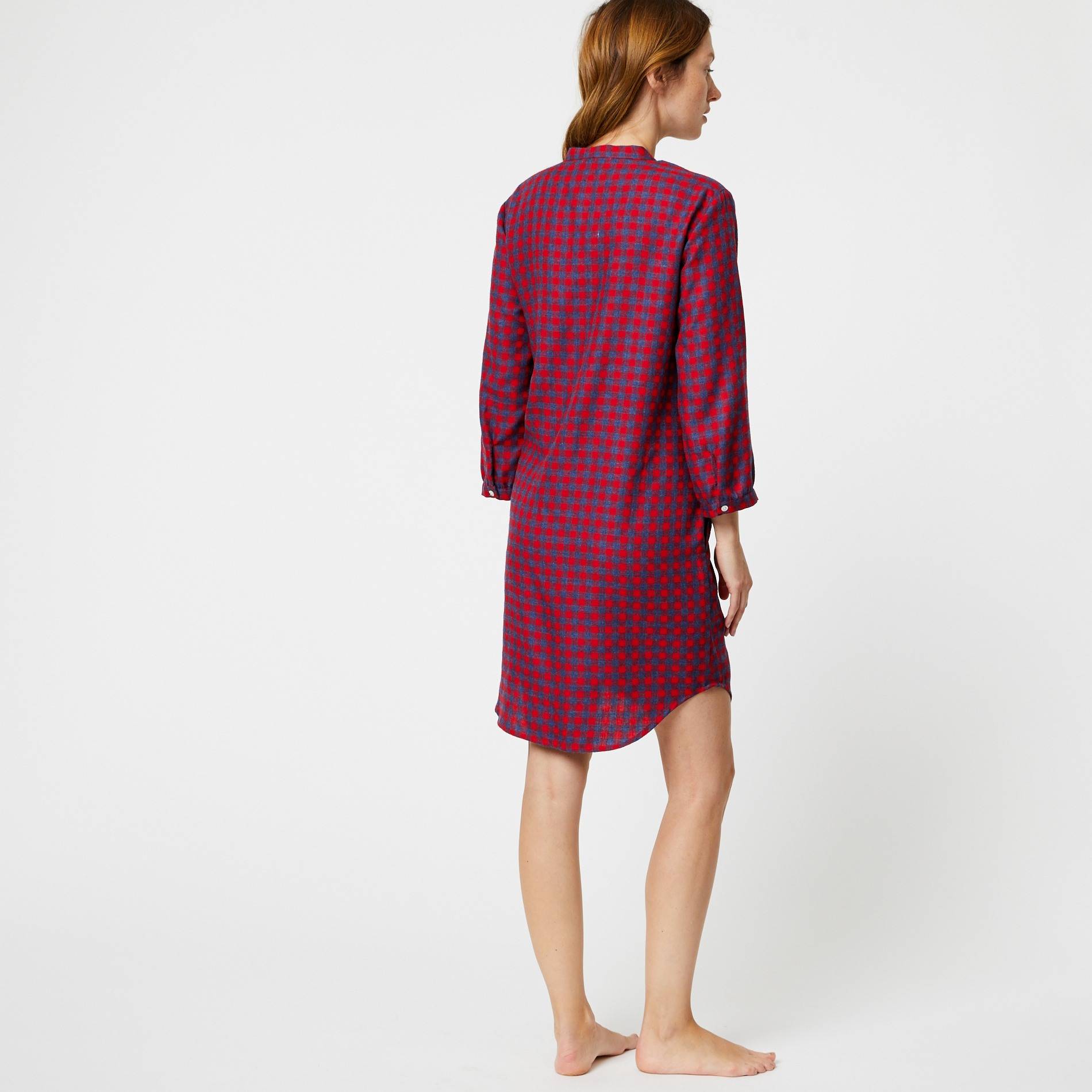 Chemise de nuit à carreaux, Rouge, large image number 1