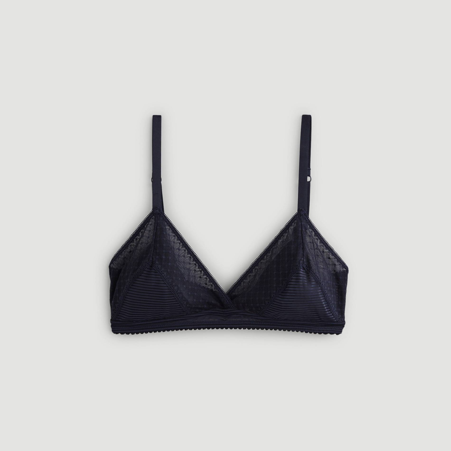 Soutien gorge corbeille paddé rayé, Indigo, large image number 2.0