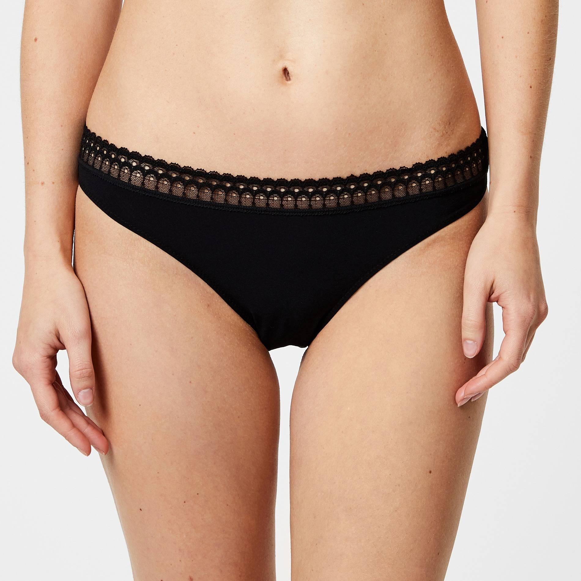 Culotte chiffon imprimée, Noir, large image number 0