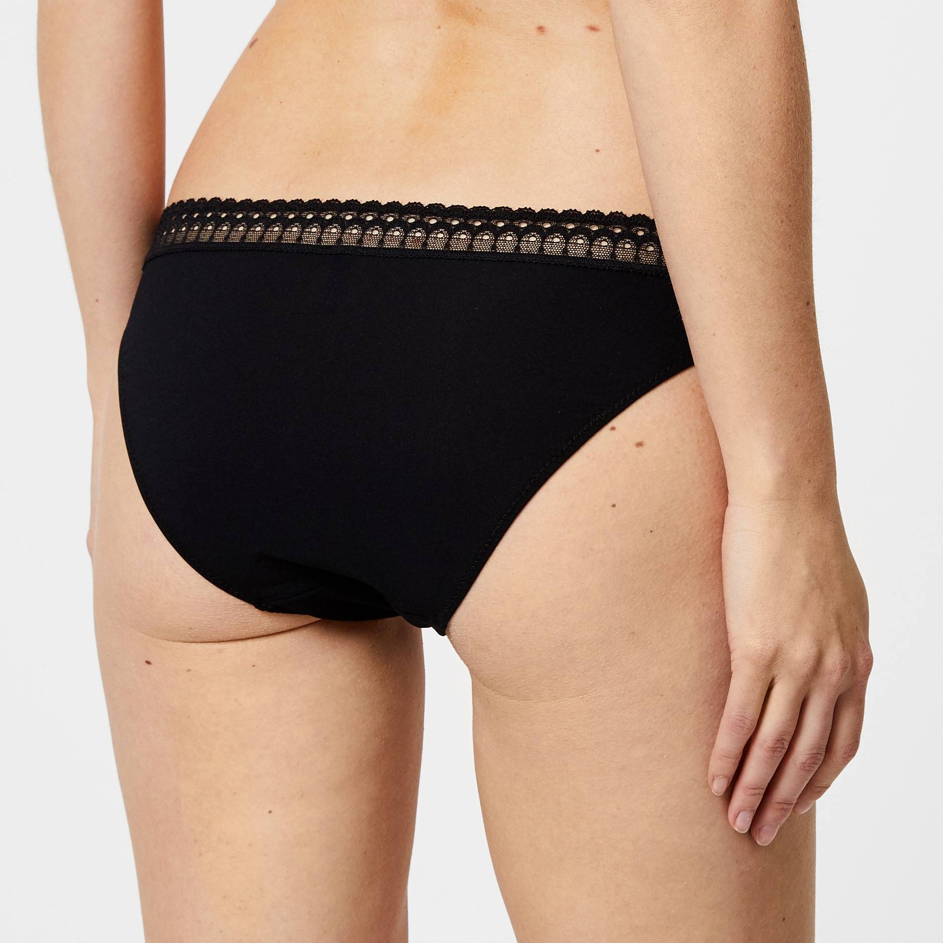 Culotte chiffon imprimée, Noir, large image number 1