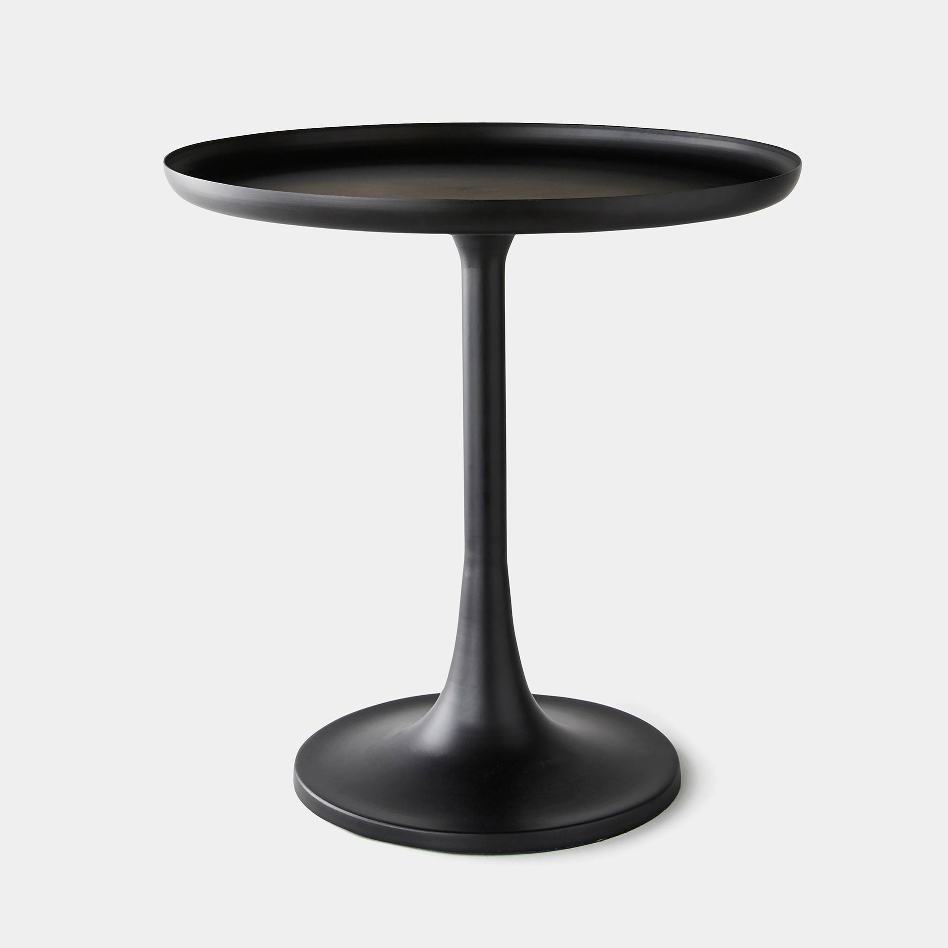 Table en métal ronde, Noir, large image number 0.0