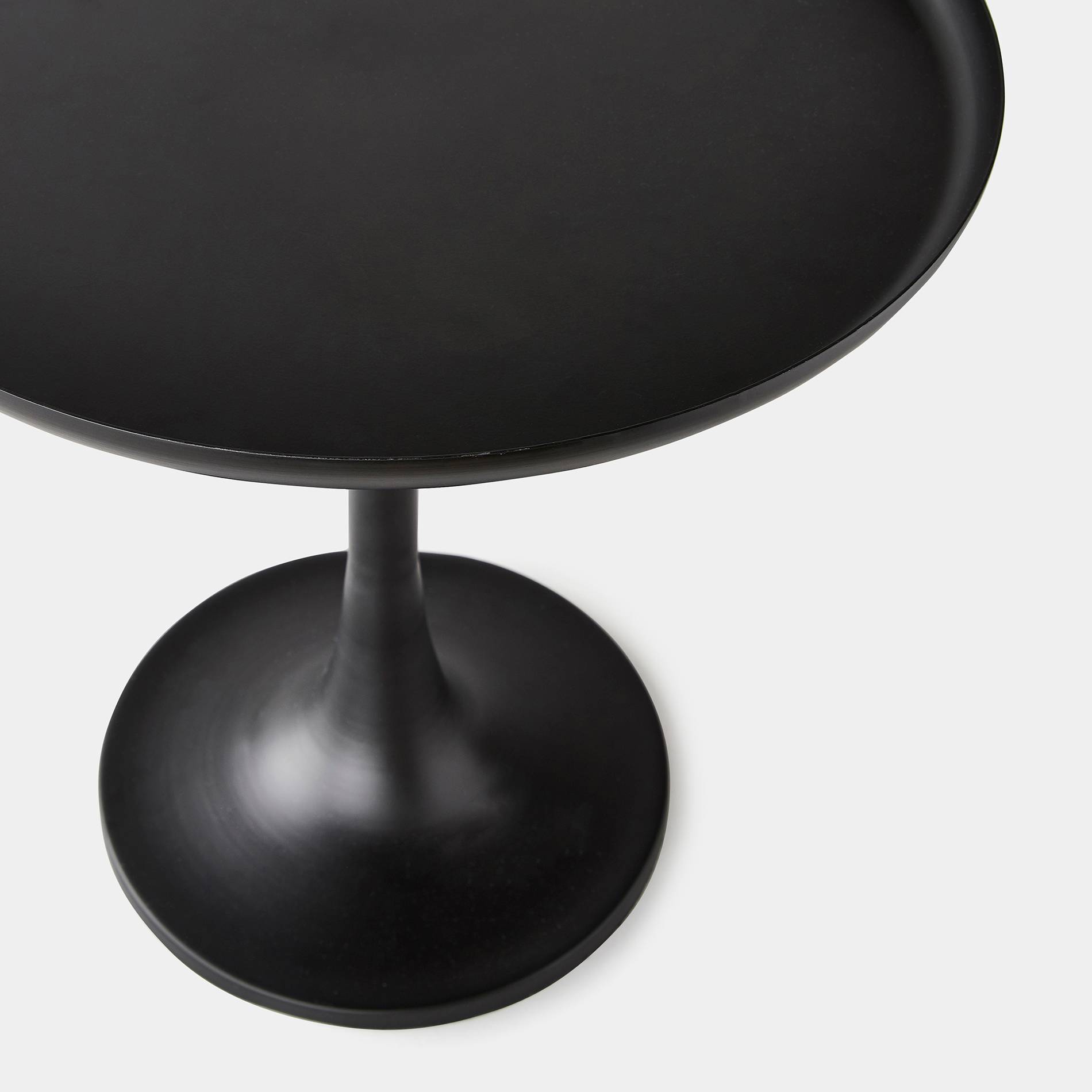 Table en métal ronde, Noir, large image number 1.0