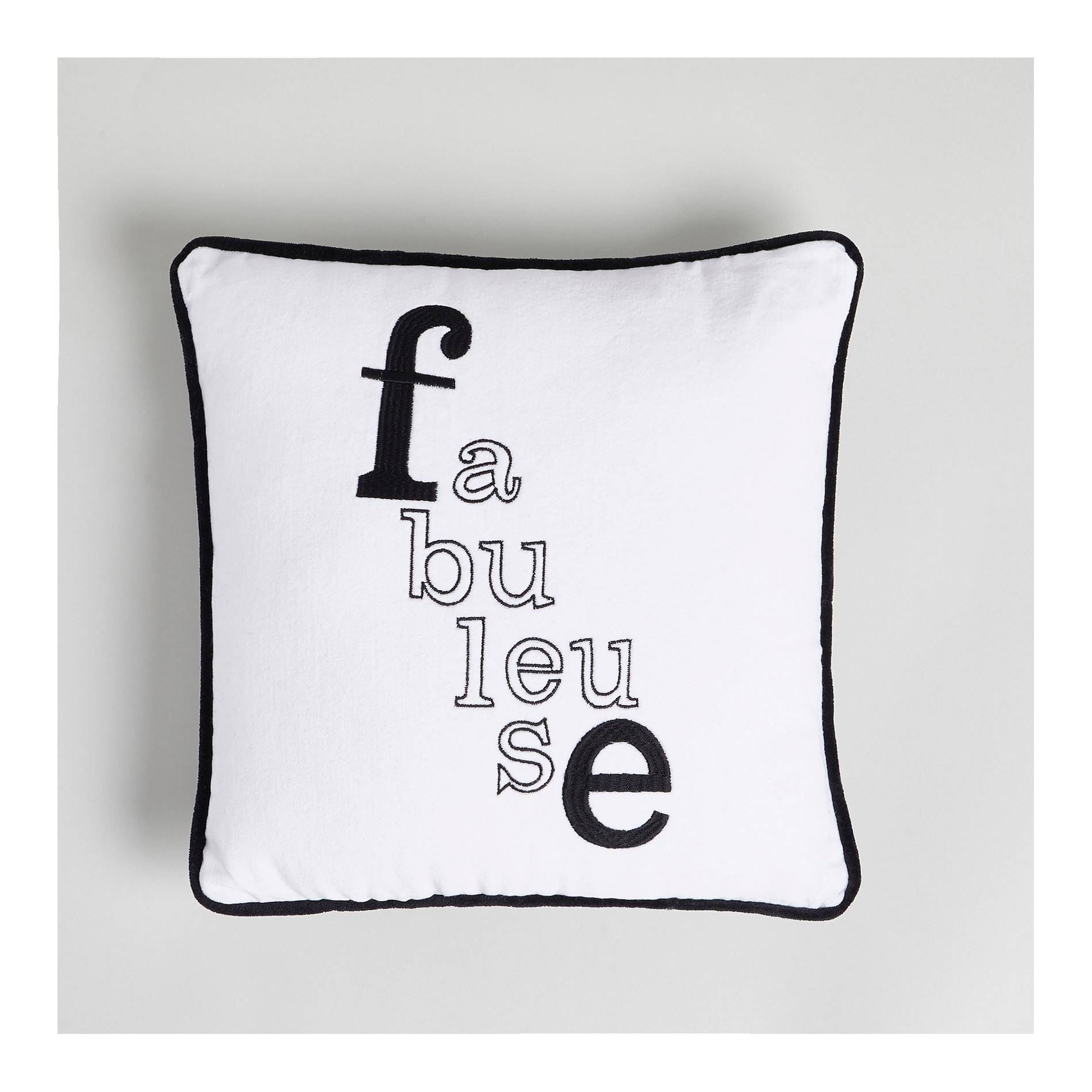 Mini coussin en velours, Blanc, large image number 0